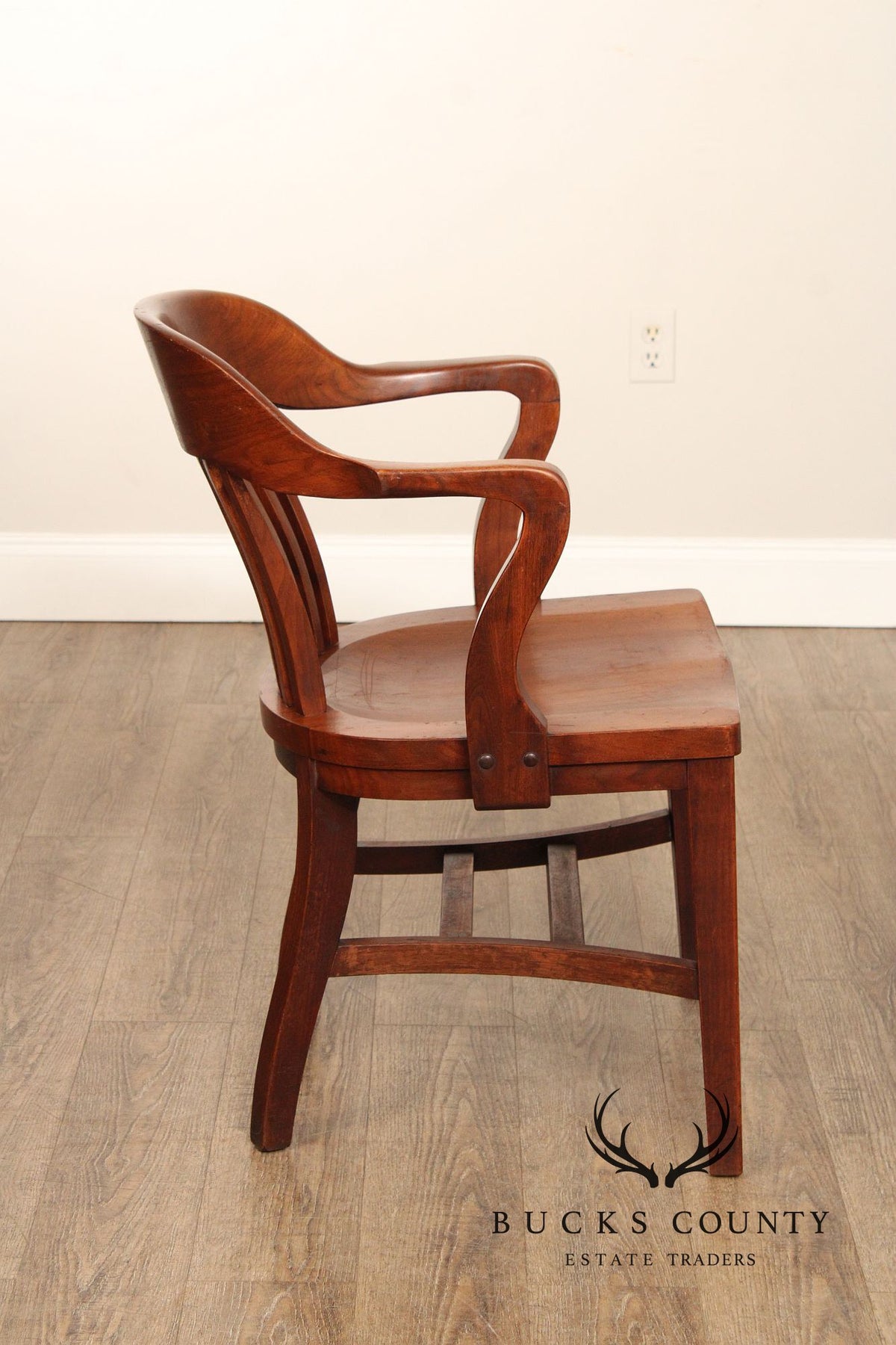 The Milwaukee Chair Co. Assembled Set Of Five Solid Walnut Bankers Chairs