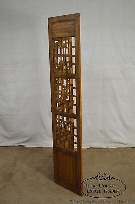 Mid Century Vintage Asian Style 3 Panel Room Divider Folding Screen