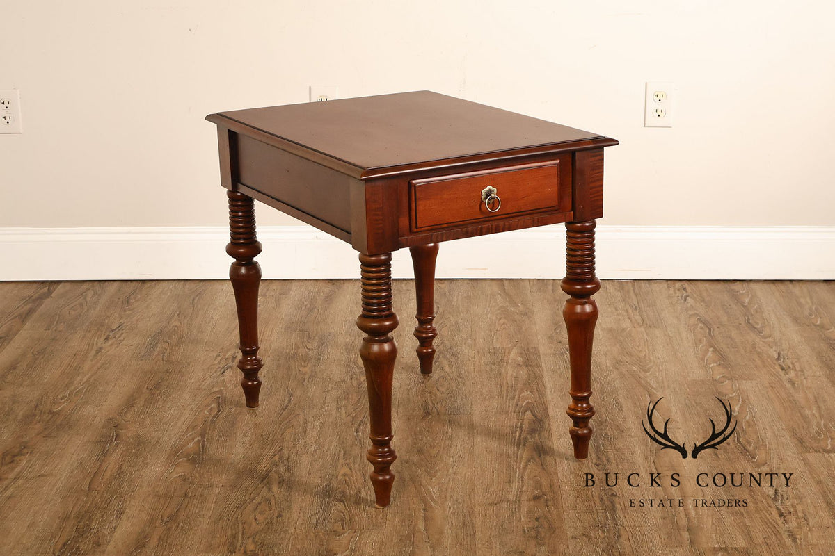 Ethan Allen British Classics Maple And Birch One Drawer End Table