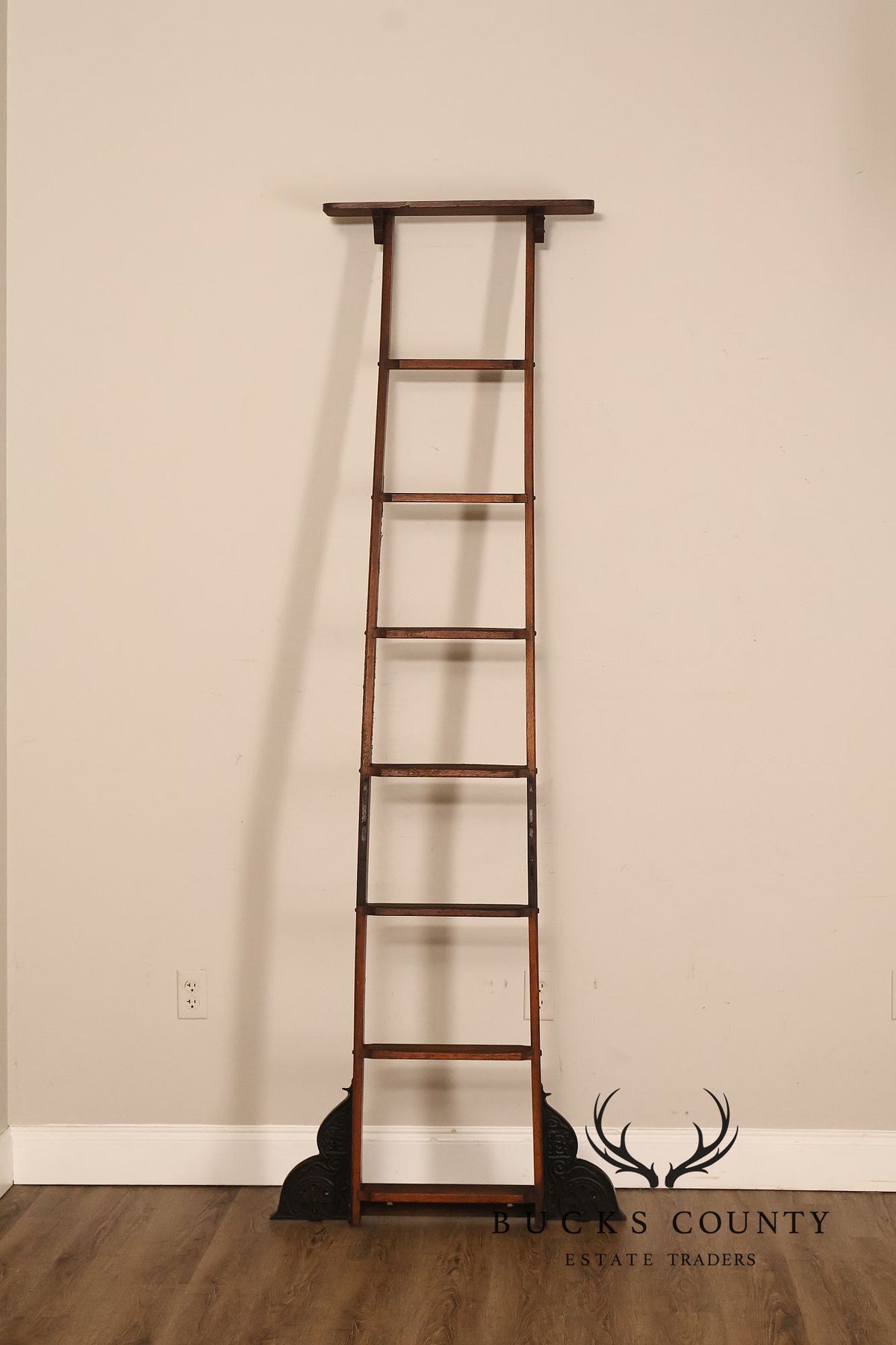 Antique Bicycle Ladder Co. Rolling Library Ladder