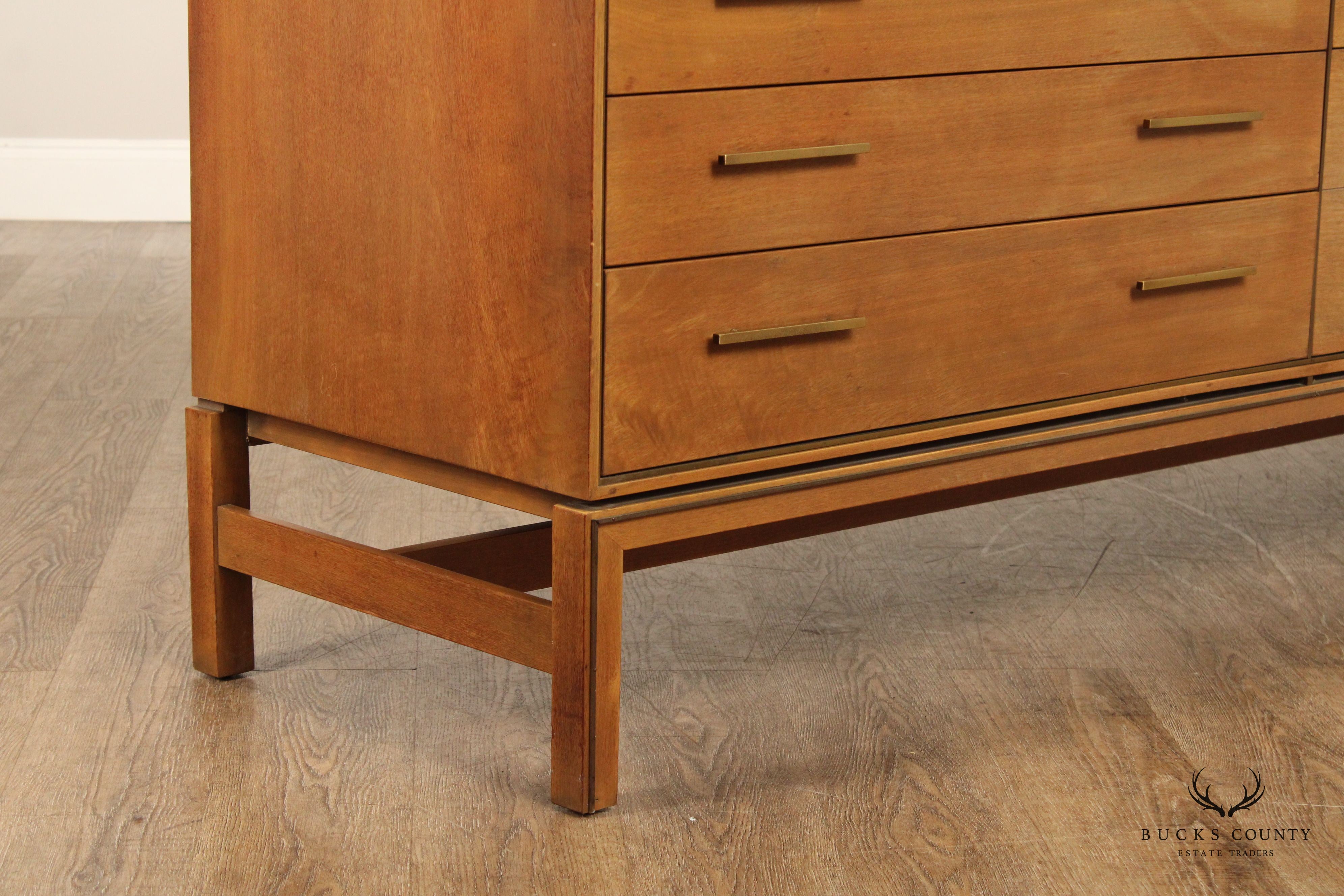Johnson Furniture Mid Century Modern Walnut Long Dresser