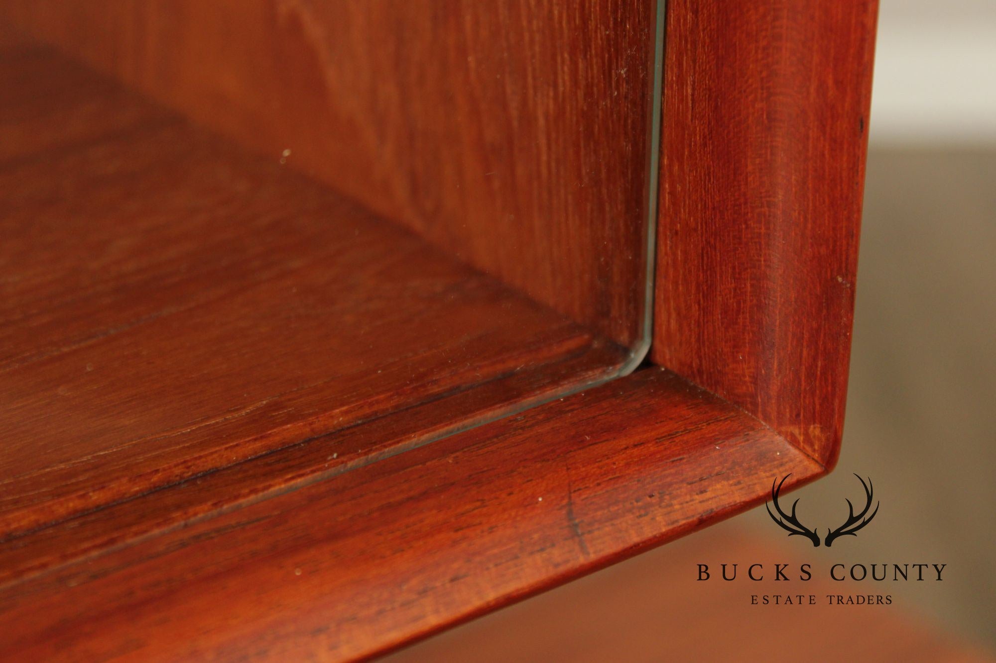 Danish Mid-Century Modern Teak Credenza With Floating Hutch