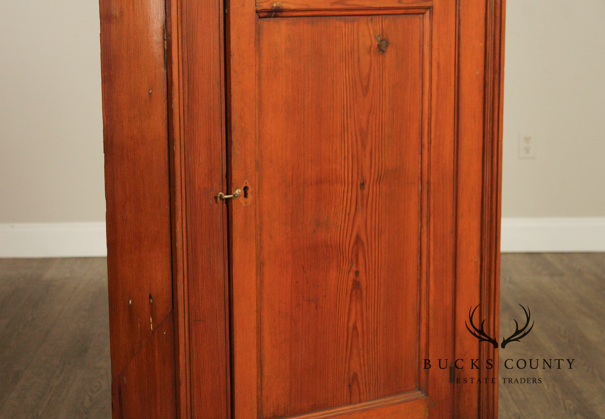 Antique Pine Corner Pantry Cupboard