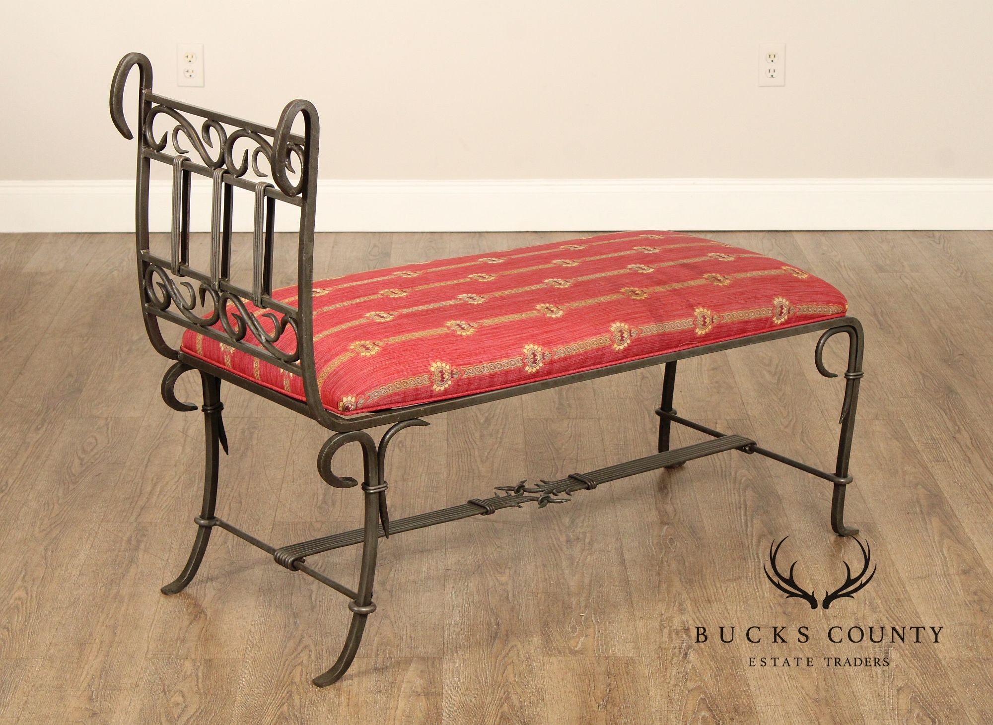 Vintage Wrought Iron Chaise Lounge