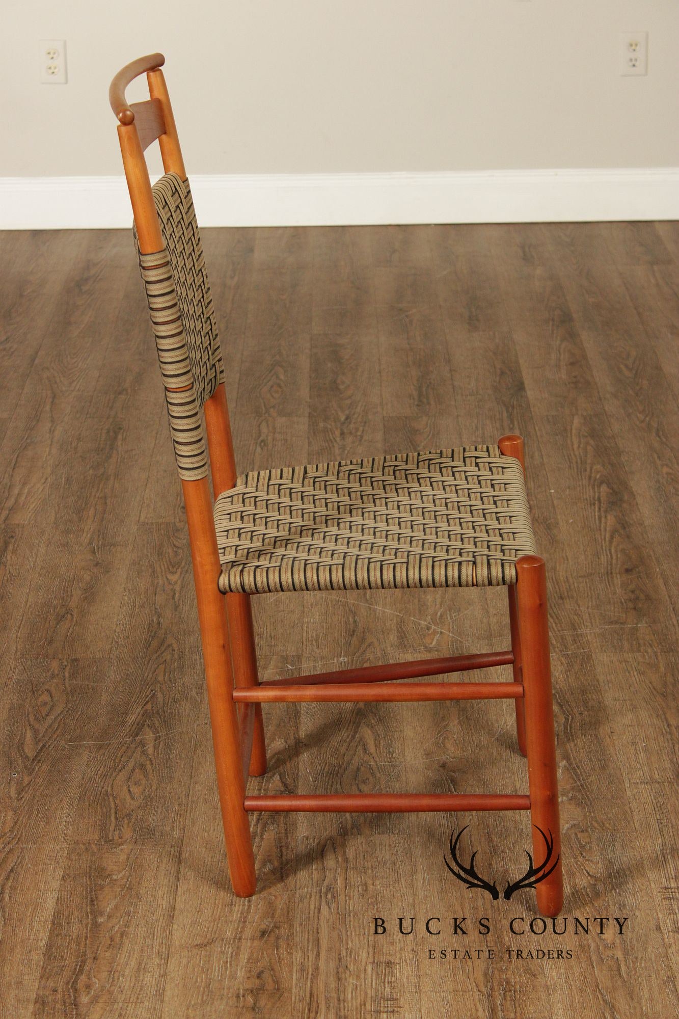 Ian Ingersoll Shaker Style Set of Eight Cherry Dining Chairs