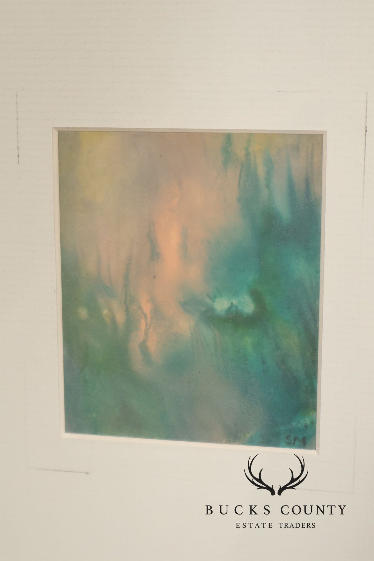 Suzanne Marinell Pair of Melted Wax Abstract Paintings