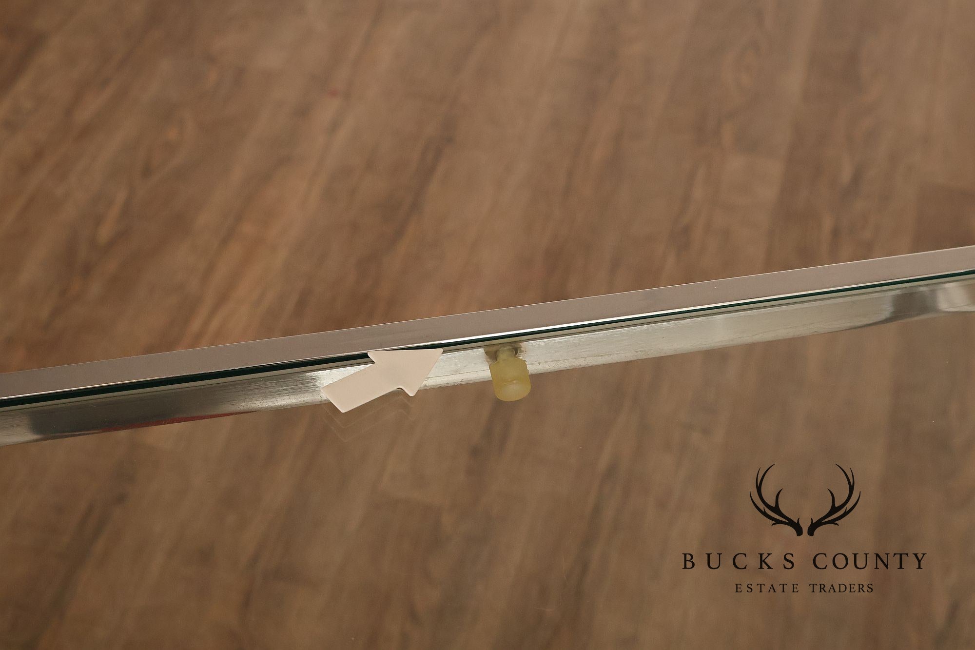 Italian Regency Style Chrome and Glass Etagere Shelf