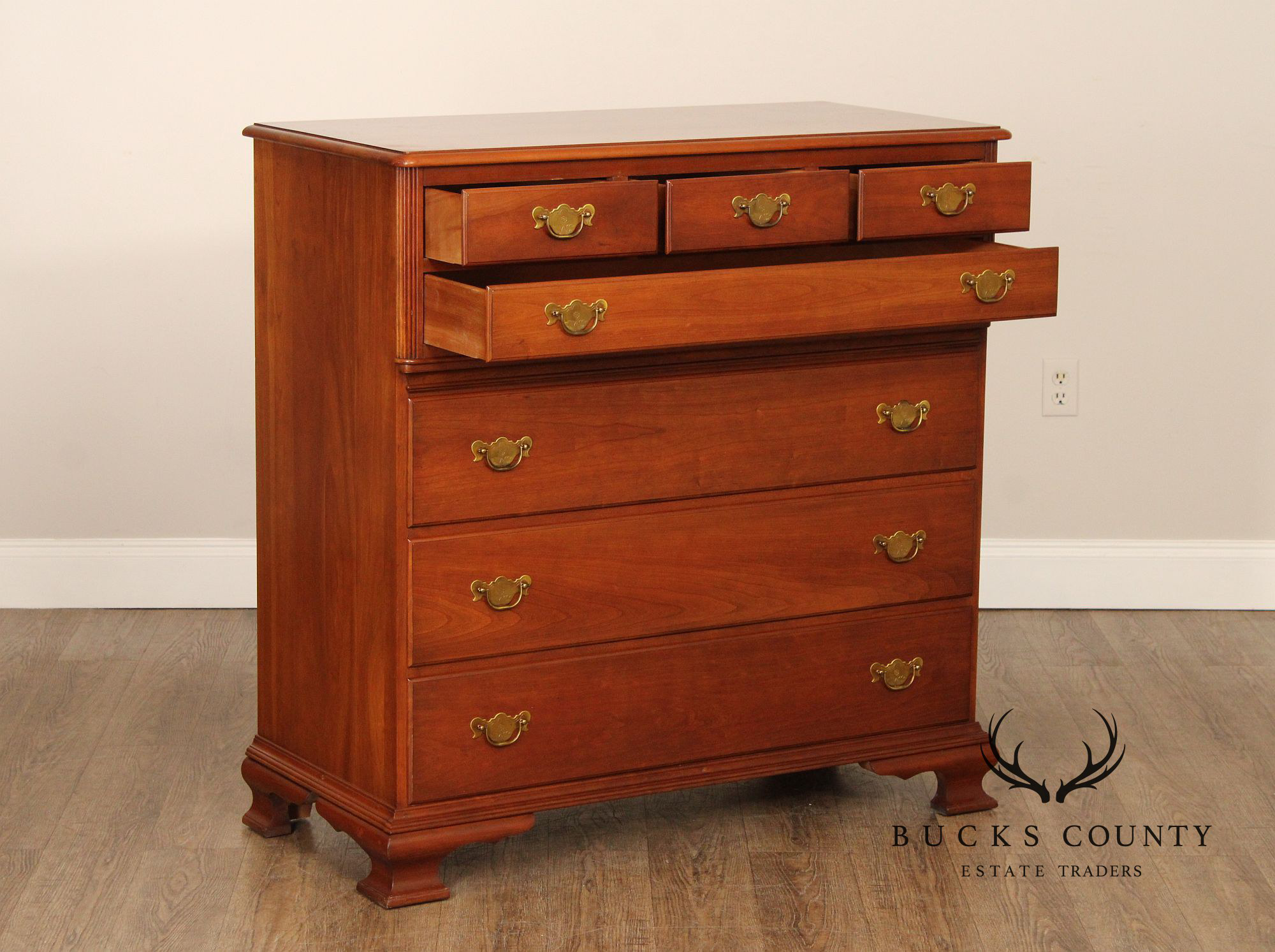 Pennsylvania House Chippendale Style Cherry Chest of Drawers