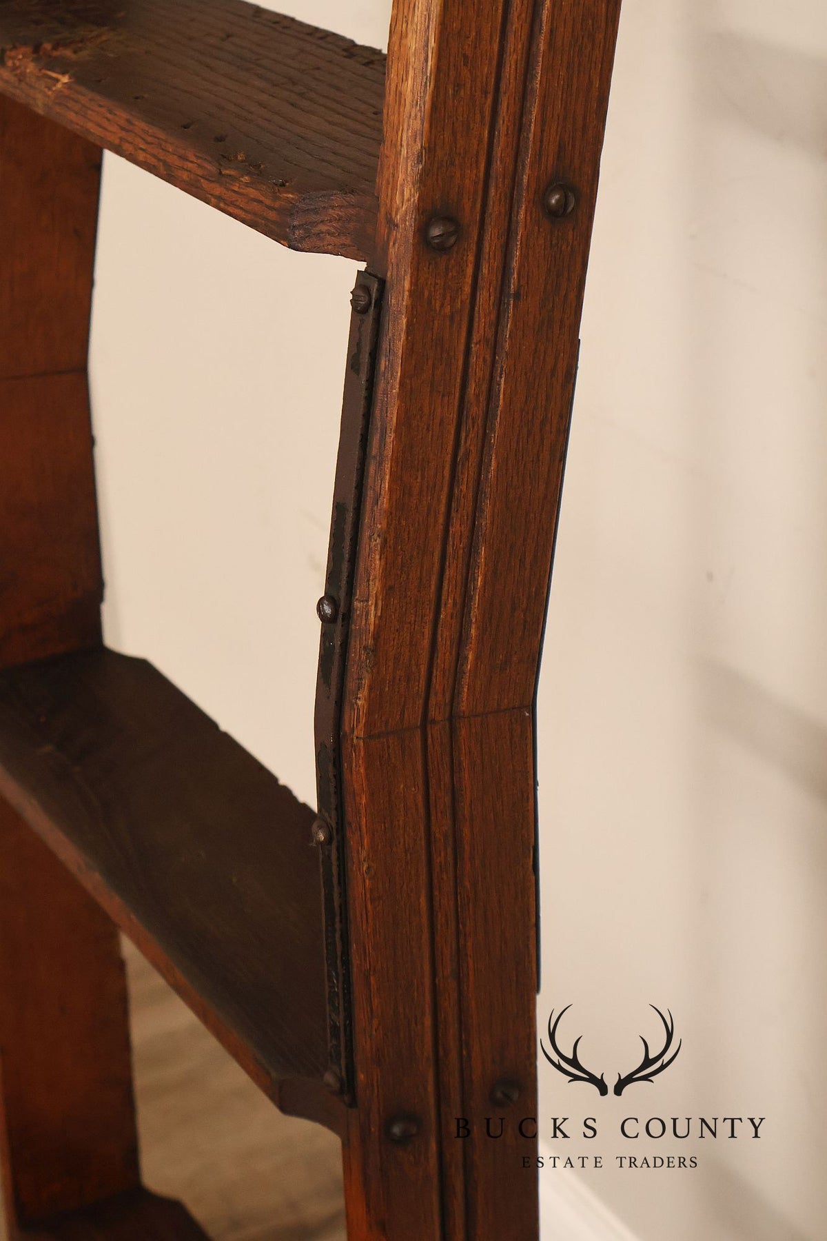 Antique Bicycle Ladder Co. Rolling Library Ladder