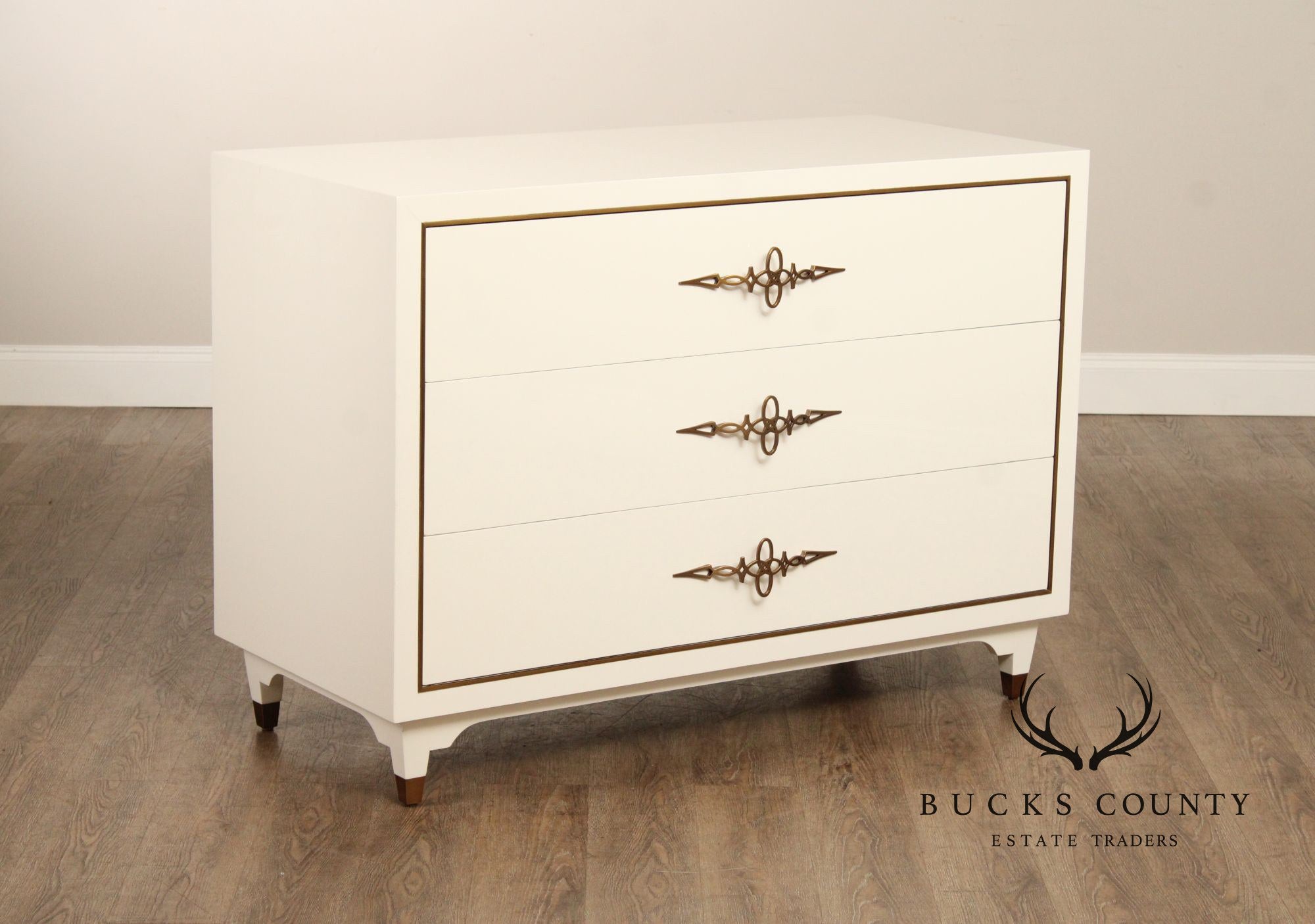 Alden Parkes 'Allegra' White Lacquered Chest of Drawers