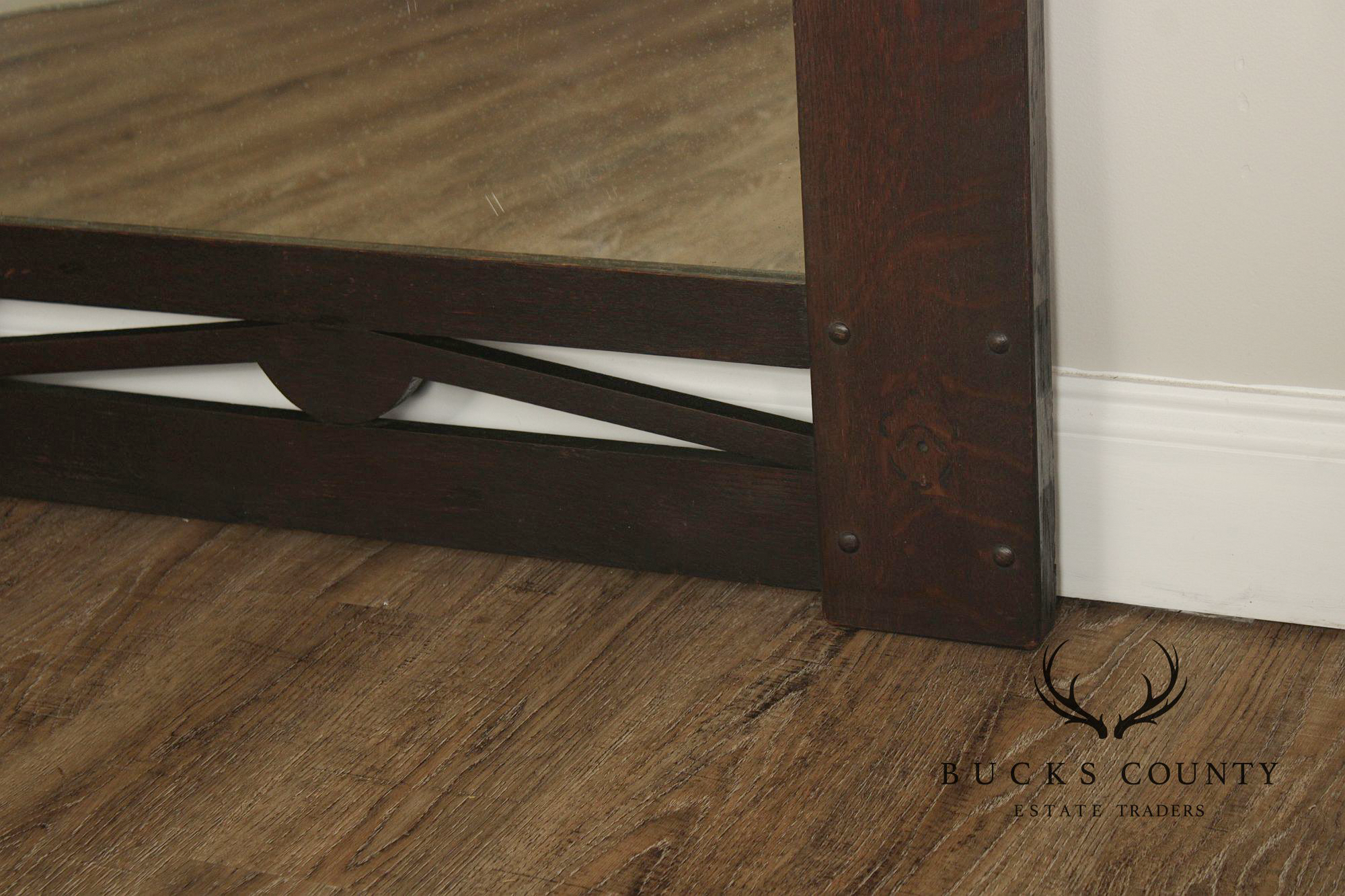 Arts and Crafts Oak Wall Mirror