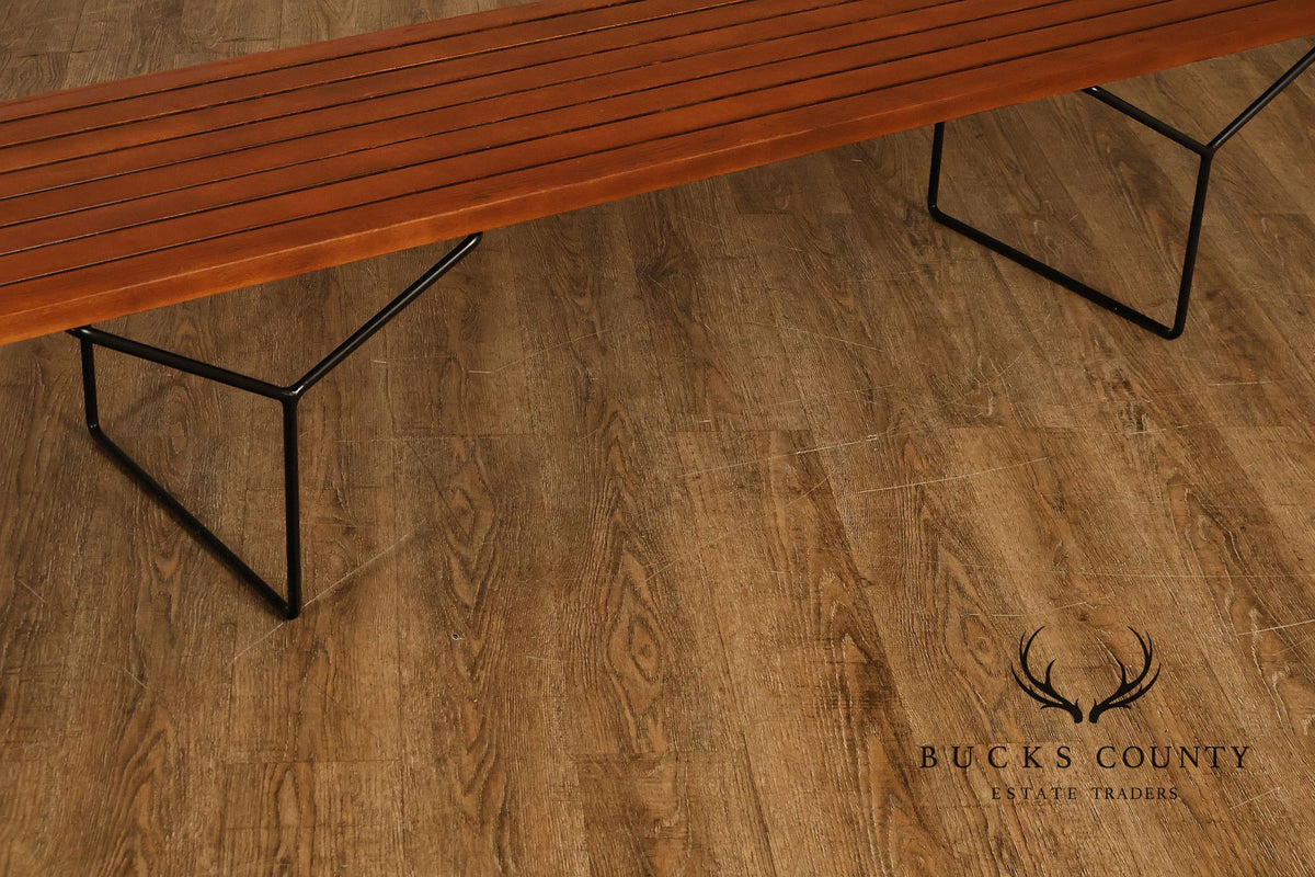 Knoll Mid Century Modern 'Bertoia' Teak Bench
