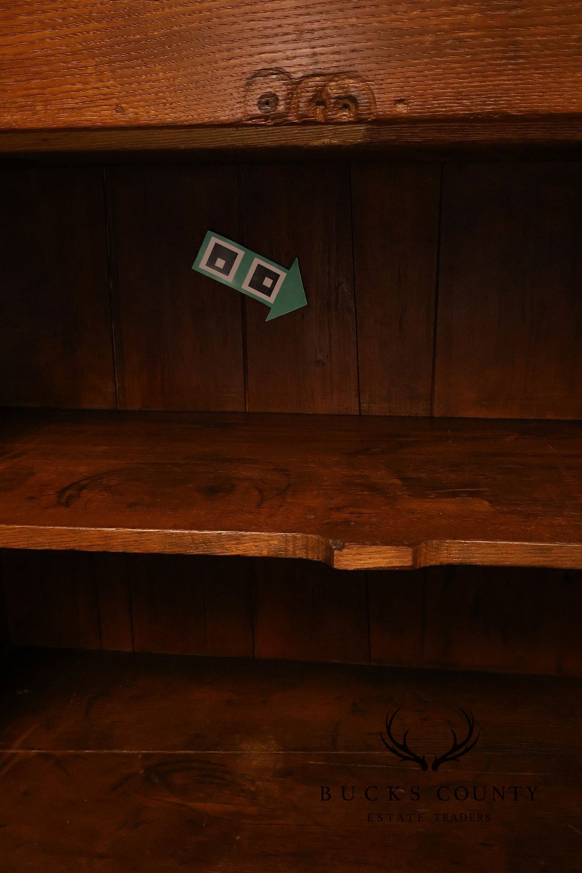 Antique Pine Dry Sink Hutch With Copper Lined Basin