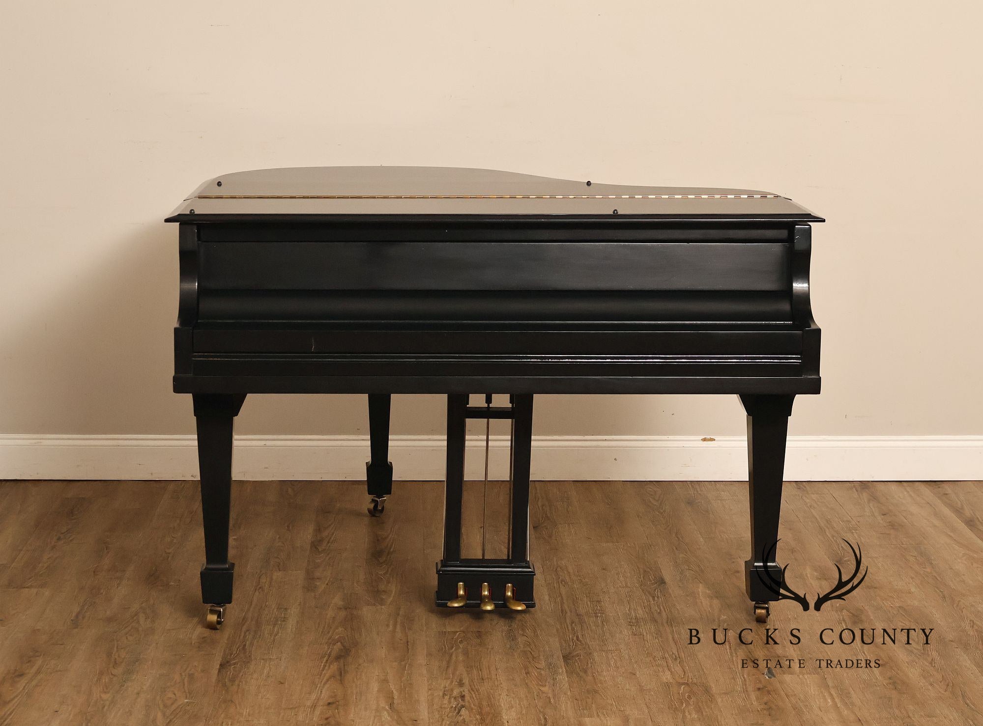 Kurtzman Ebonized Grand Piano And Duet Bench