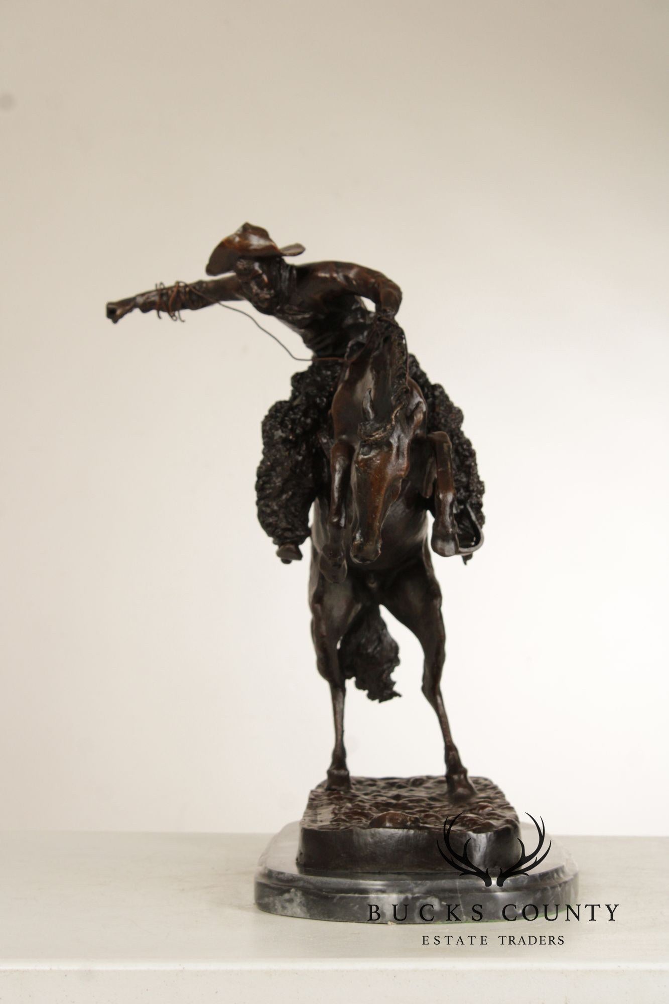 Frederic Remington Bronze Statue, 'Wooly Chaps'