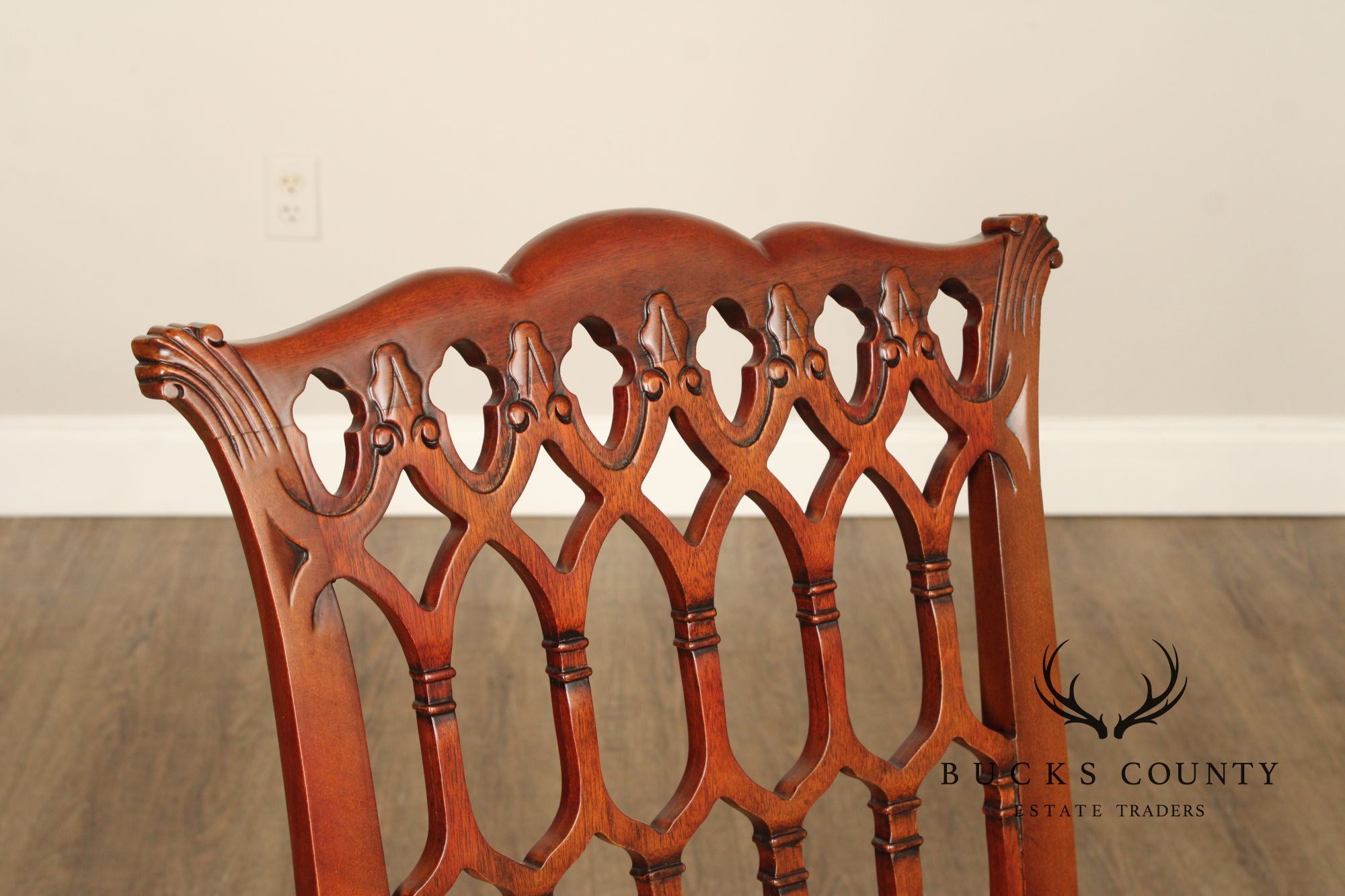 George III Gothic Style Carved Mahogany Side Chair