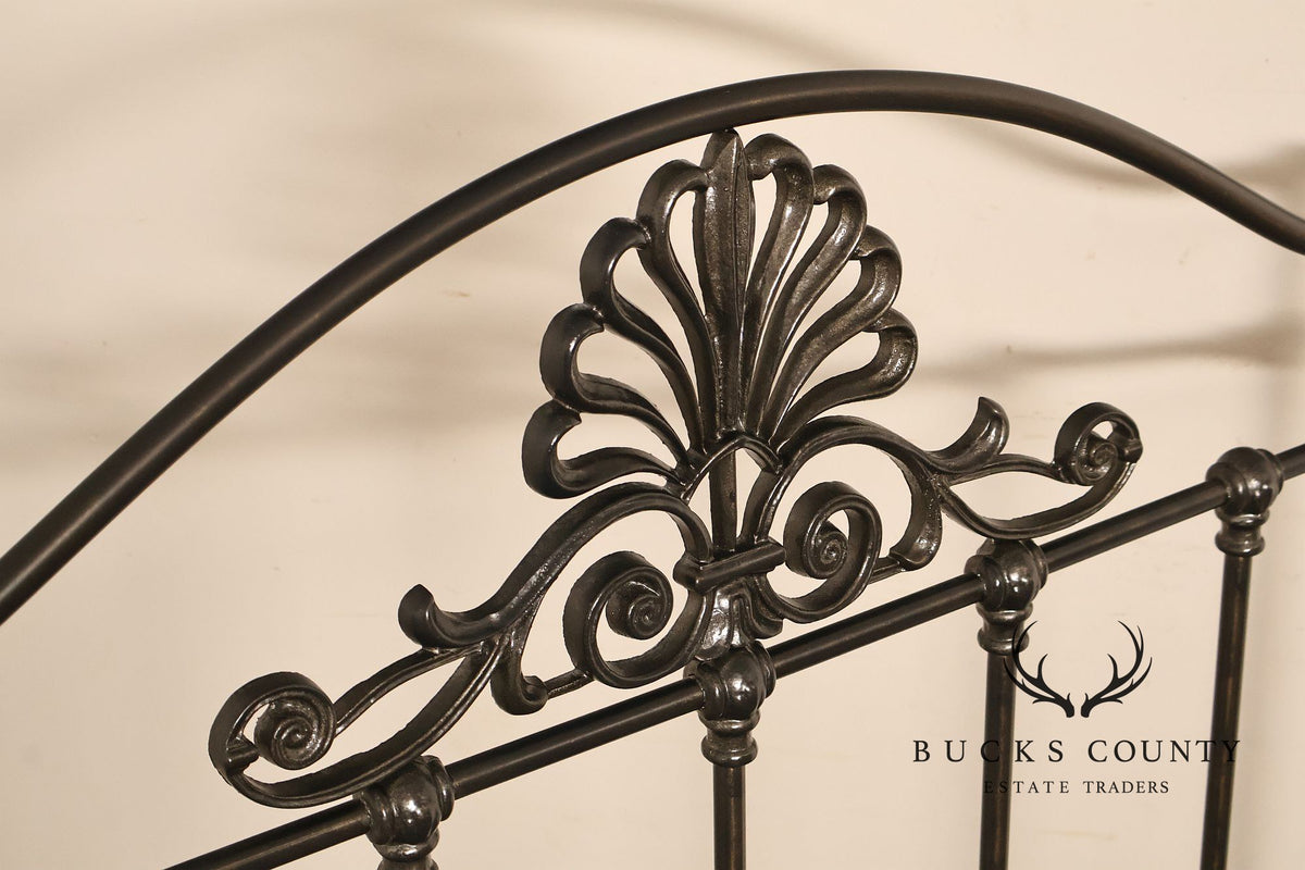 Victorian Style Traditional Wrought Iron And Brass Queen Size Bed Frame