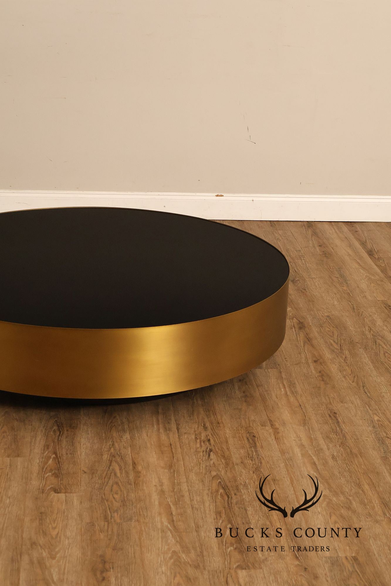 Restoration Hardware 'Moore' Glass Top Coffee Table