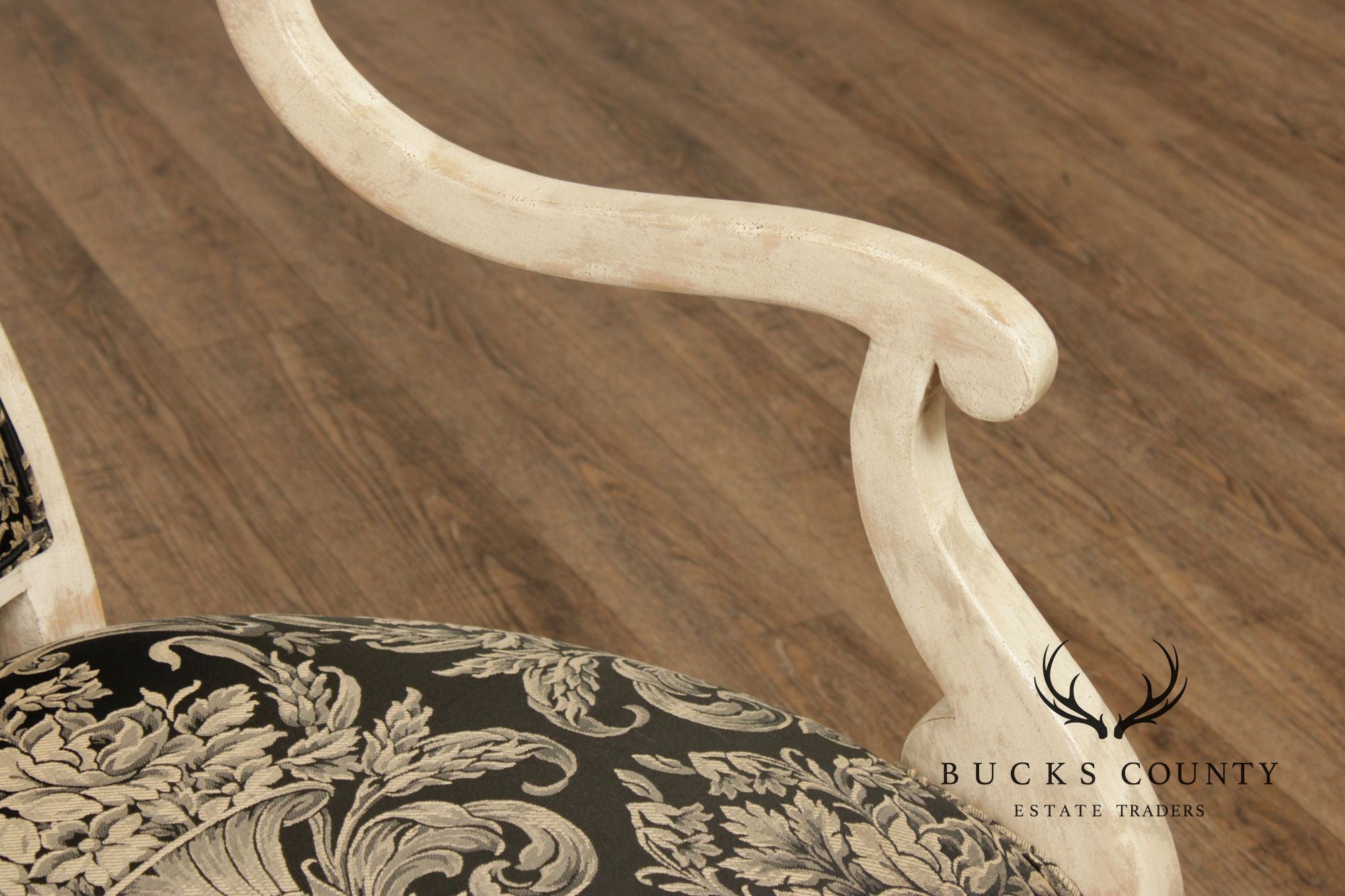 Regency Style Pair Of Painted Fauteuil Armchairs