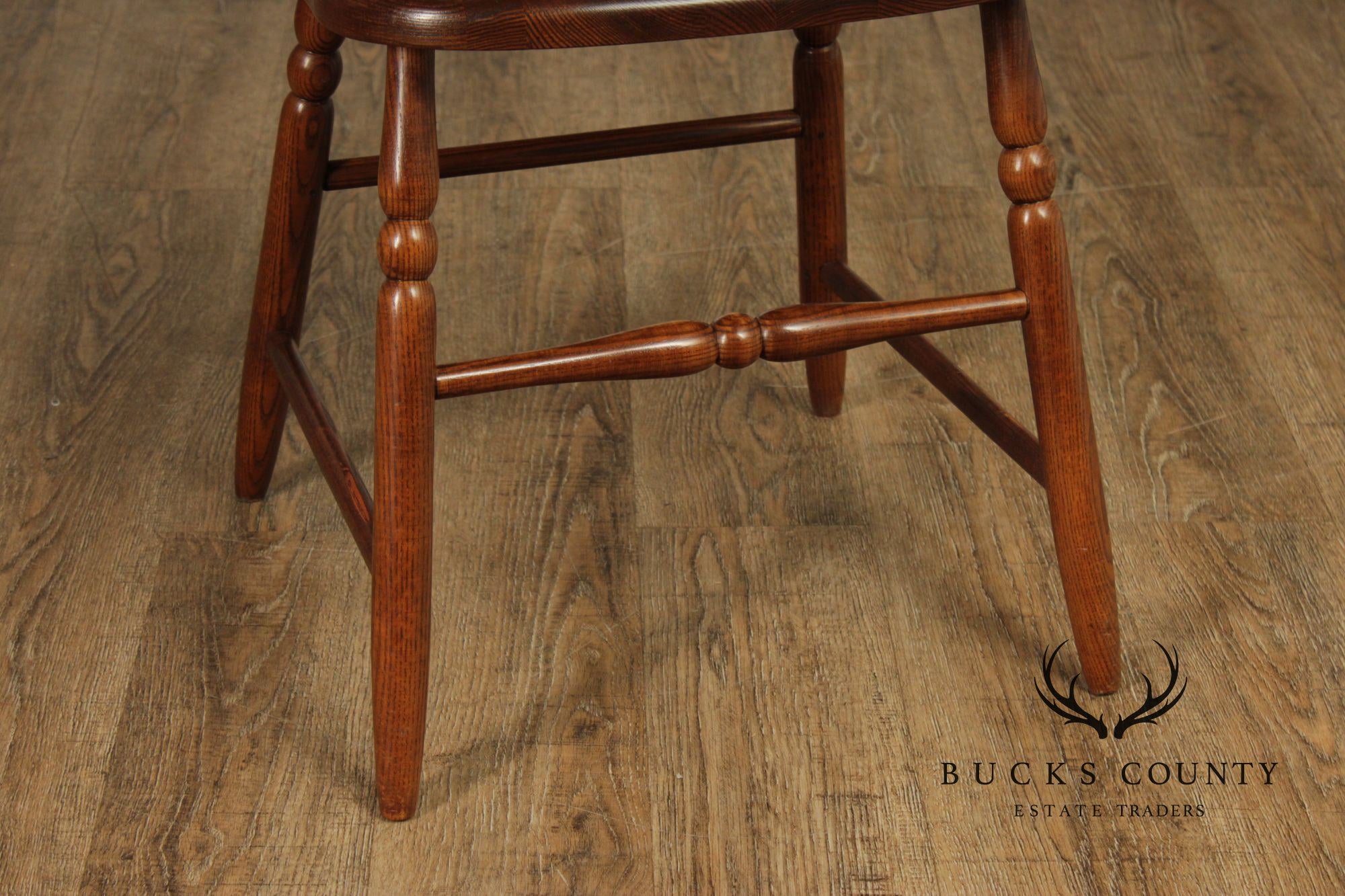 S. Bent Bros. Pair of Oak Windsor Side Chairs
