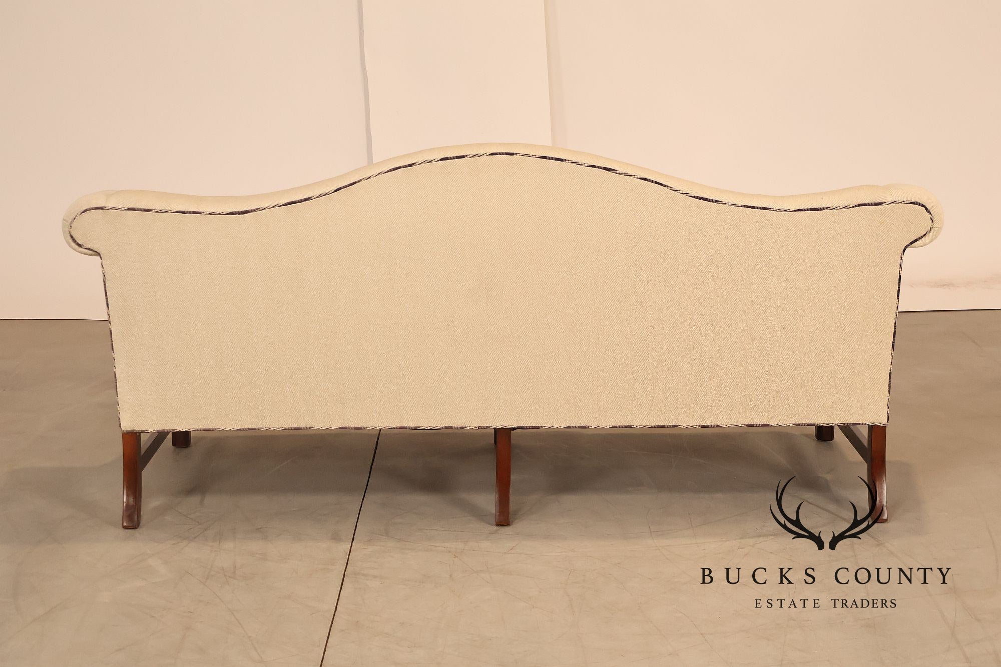 Ethan Allen Vintage Chippendale Style Upholstered Sofa