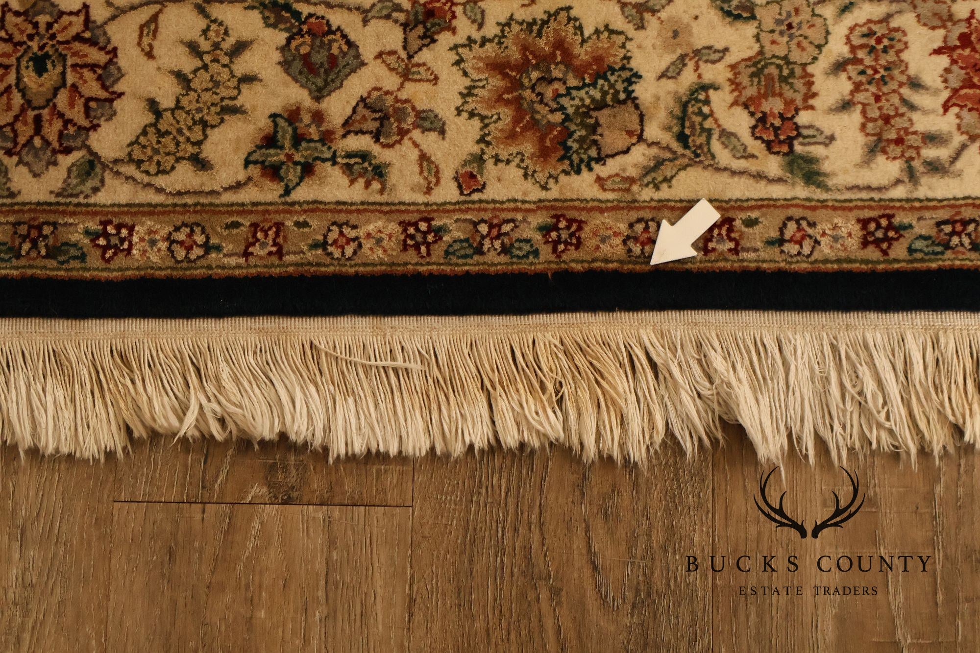 Chinese Tabriz Fish Pattern Hand Woven Wool & Silk Area Rug 4' x 6'