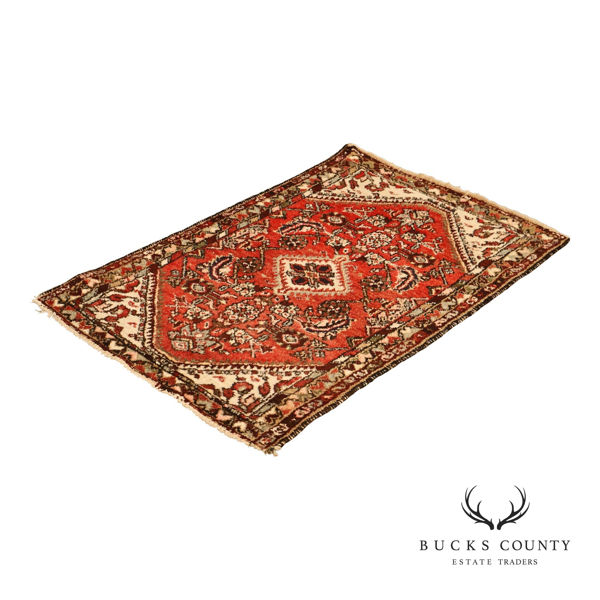 Hamedan Vintage Hand Woven Wool Area Rug