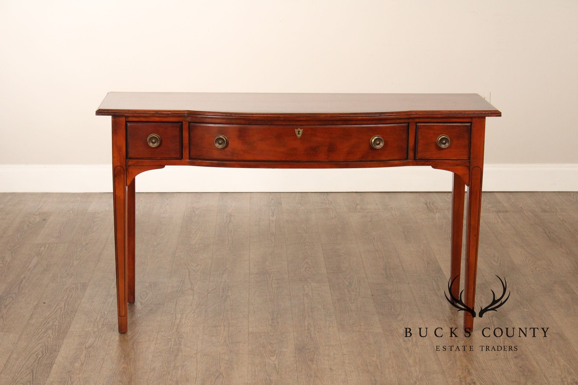 Hekman Federal Style Three Drawer Console Table