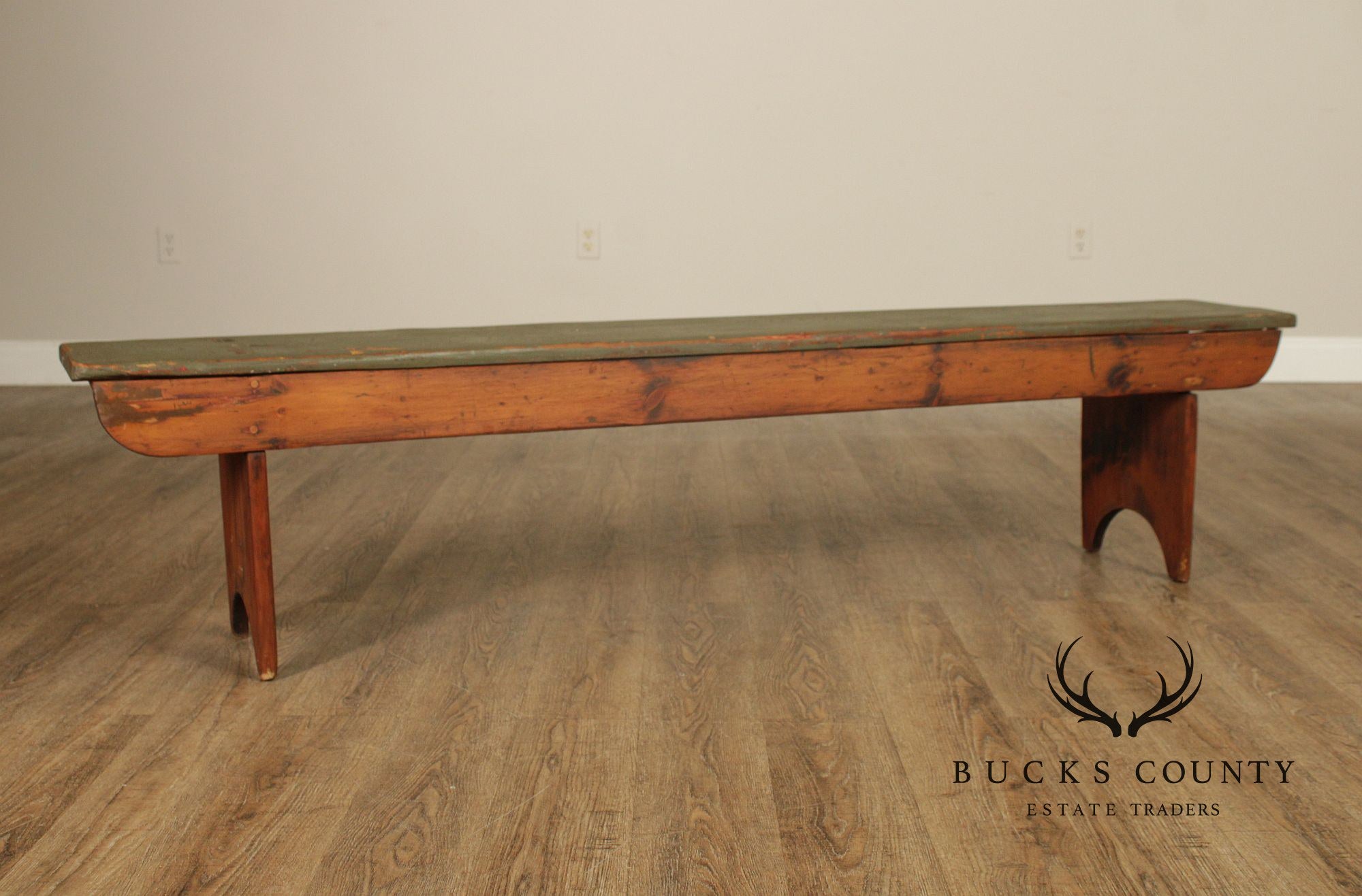 Antique Primitive Pine Bench