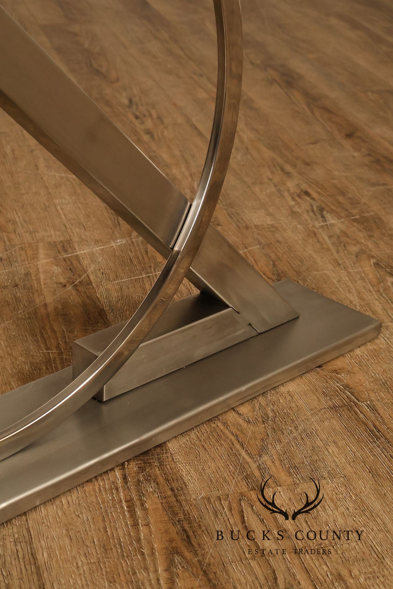 DIA Post Modern Glass Top Sculptural Console Table