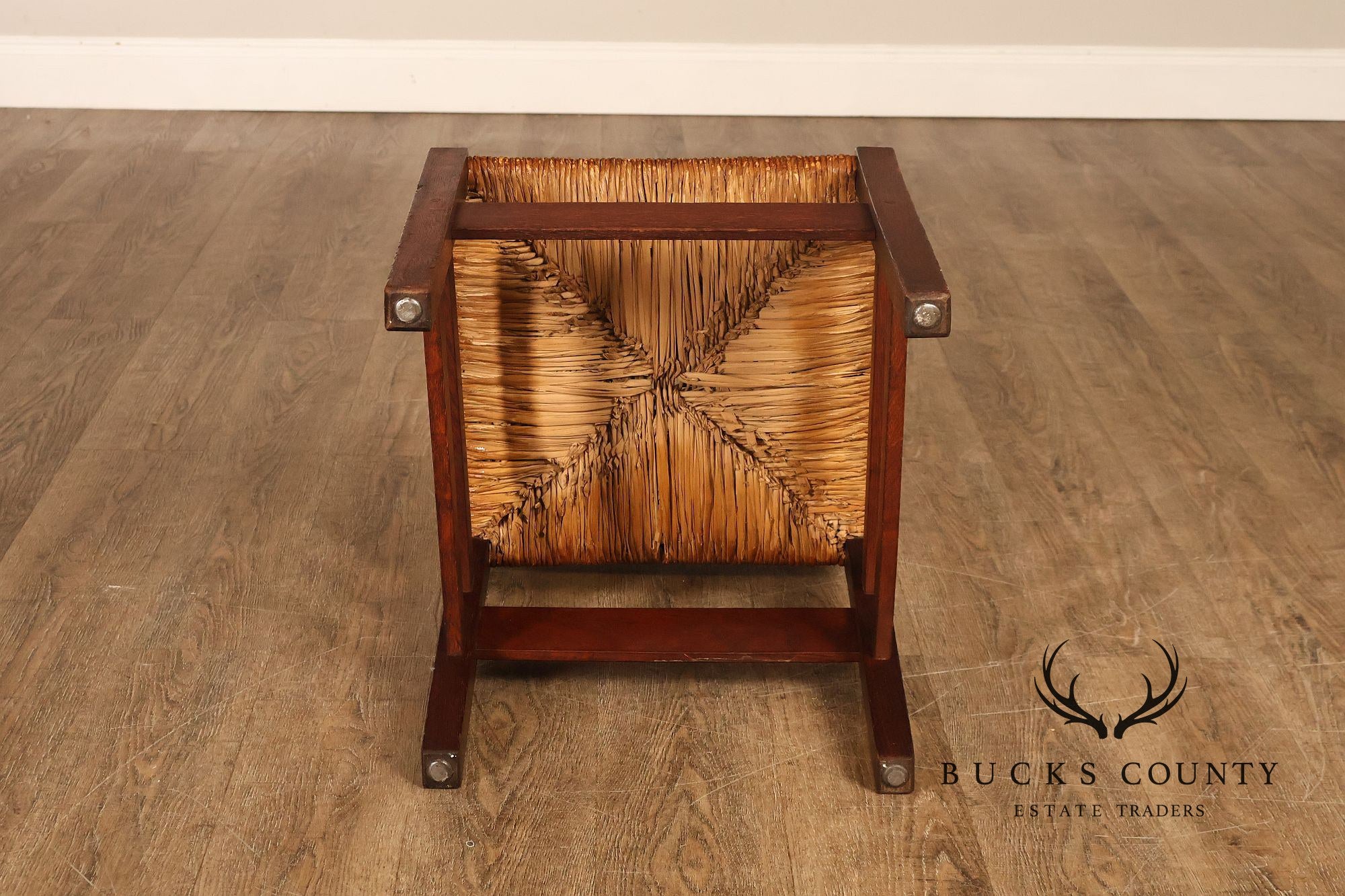 Antique Gustav Stickley Mission Oak Ladderback Side Chair