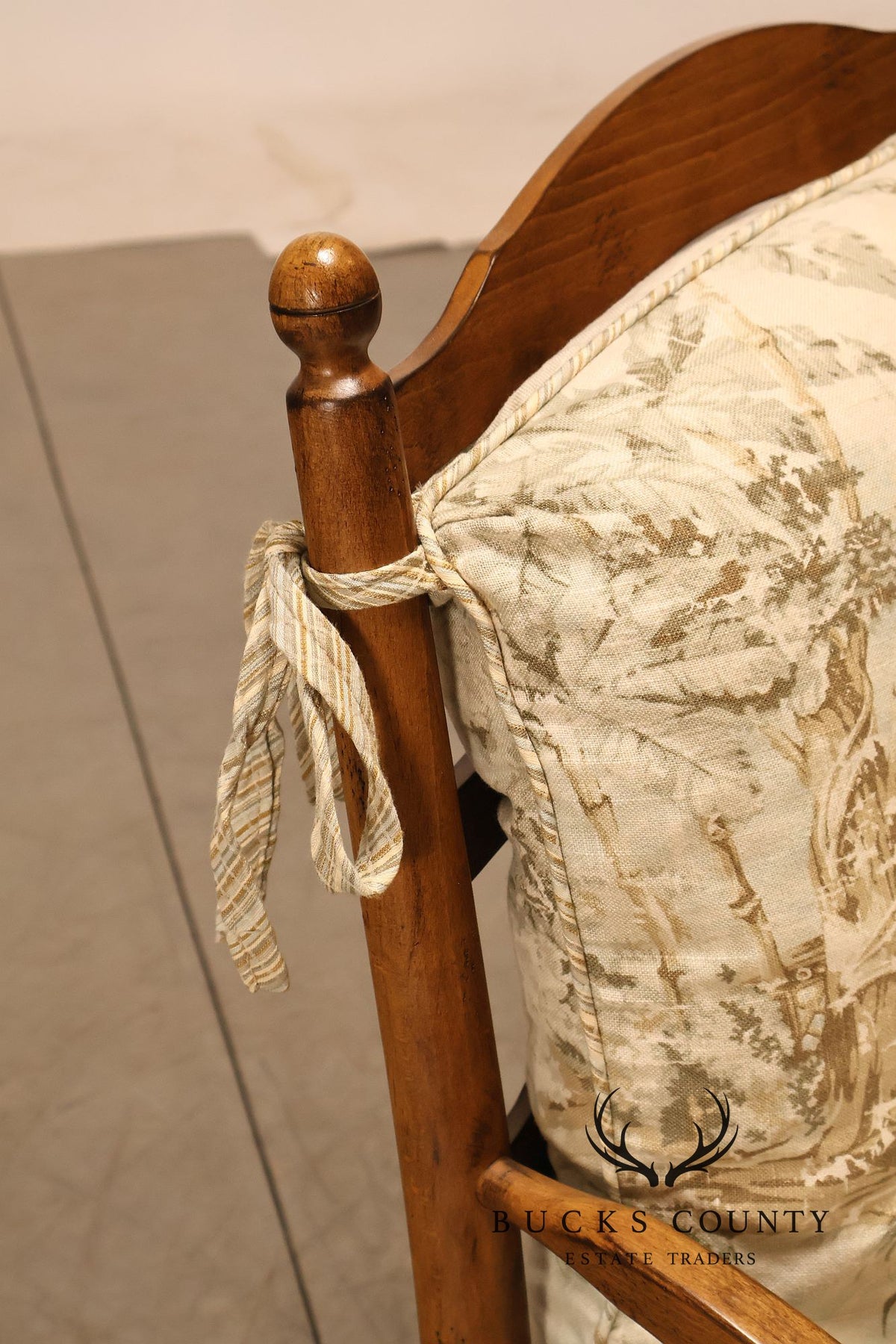 French Country Style Ladder Back Rush Seat Settee