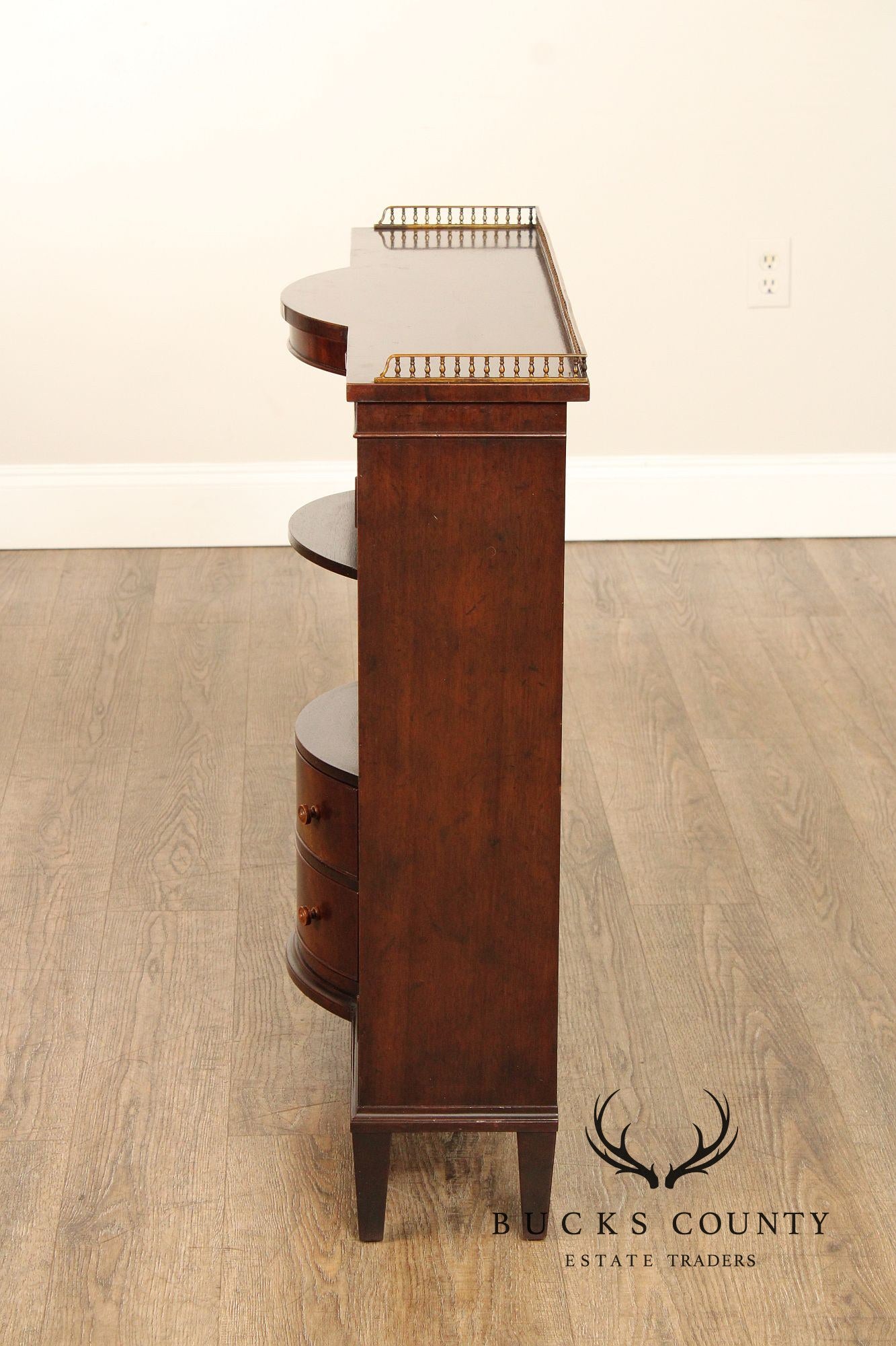 1930'S FEDERAL STYLE MAHOGANY PAIR OF  LOW BOOKCASES