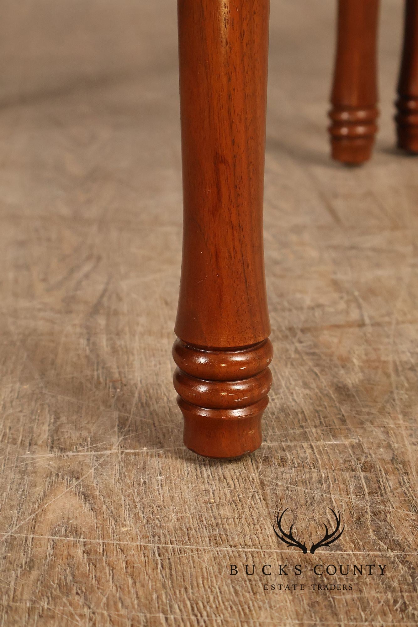 E. A. Clore Custom Walnut Extendable Dining Table With Four Leaves