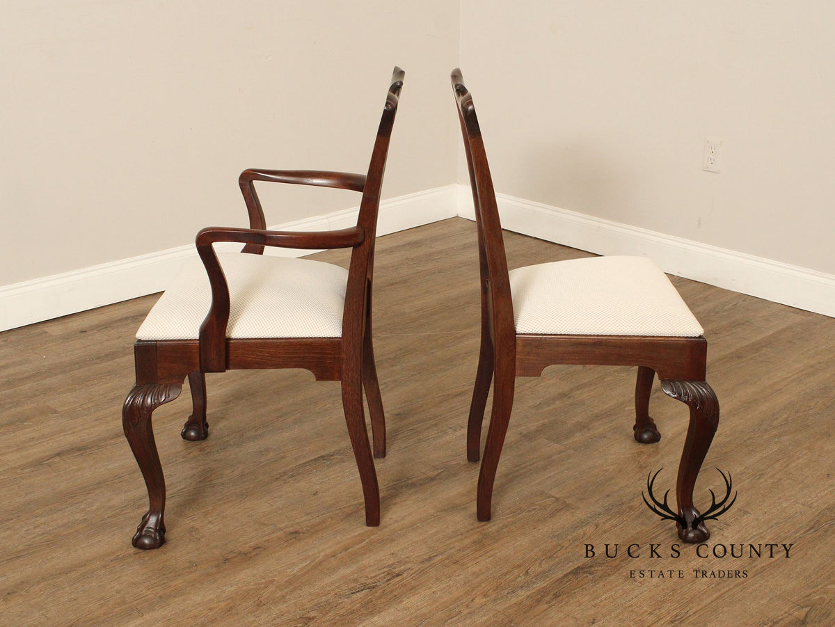 Chippendale Style Set of Eight M ahogany Dining Chairs