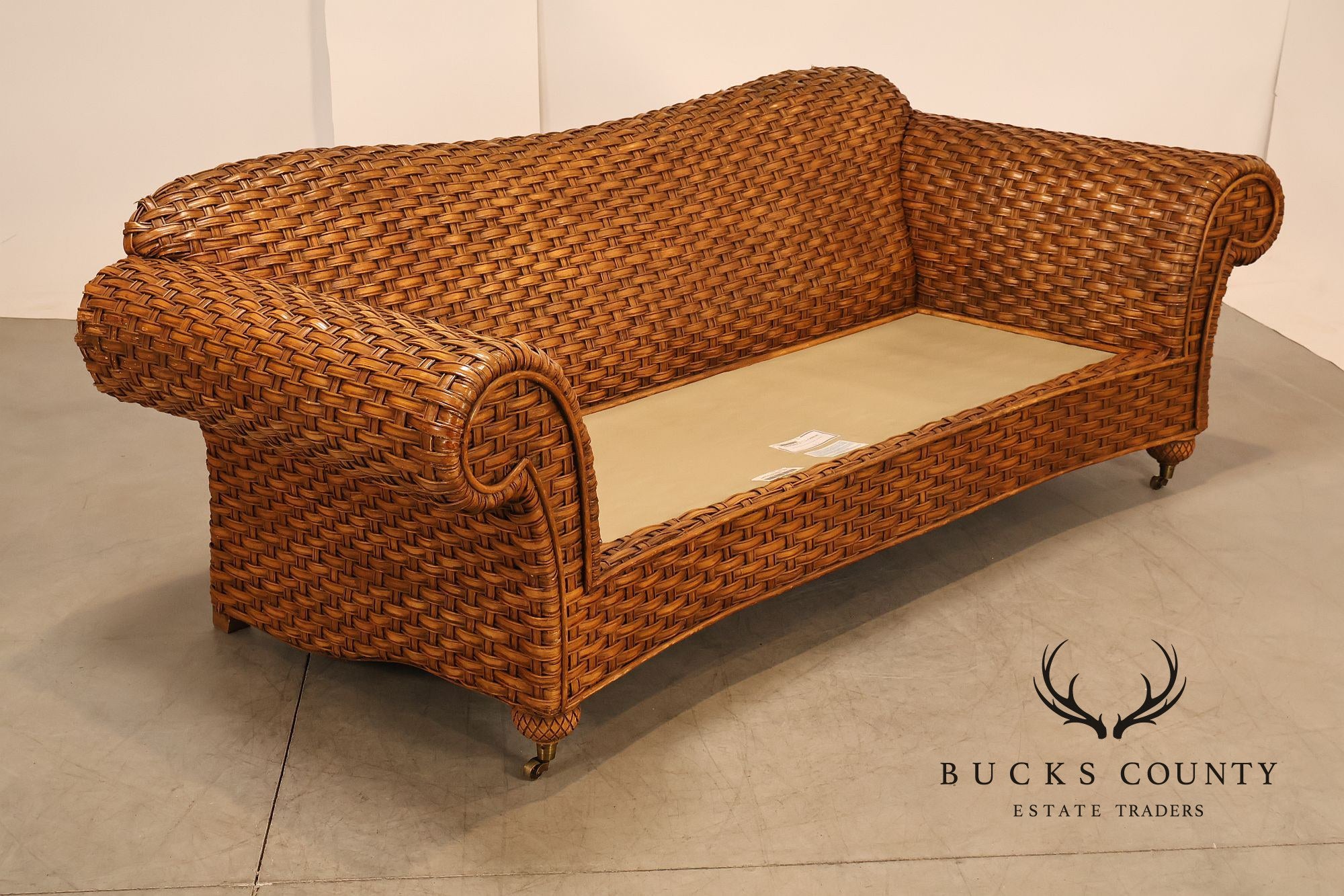 Lane Venture Excursions Pair Of Wicker Sofas With Cushions