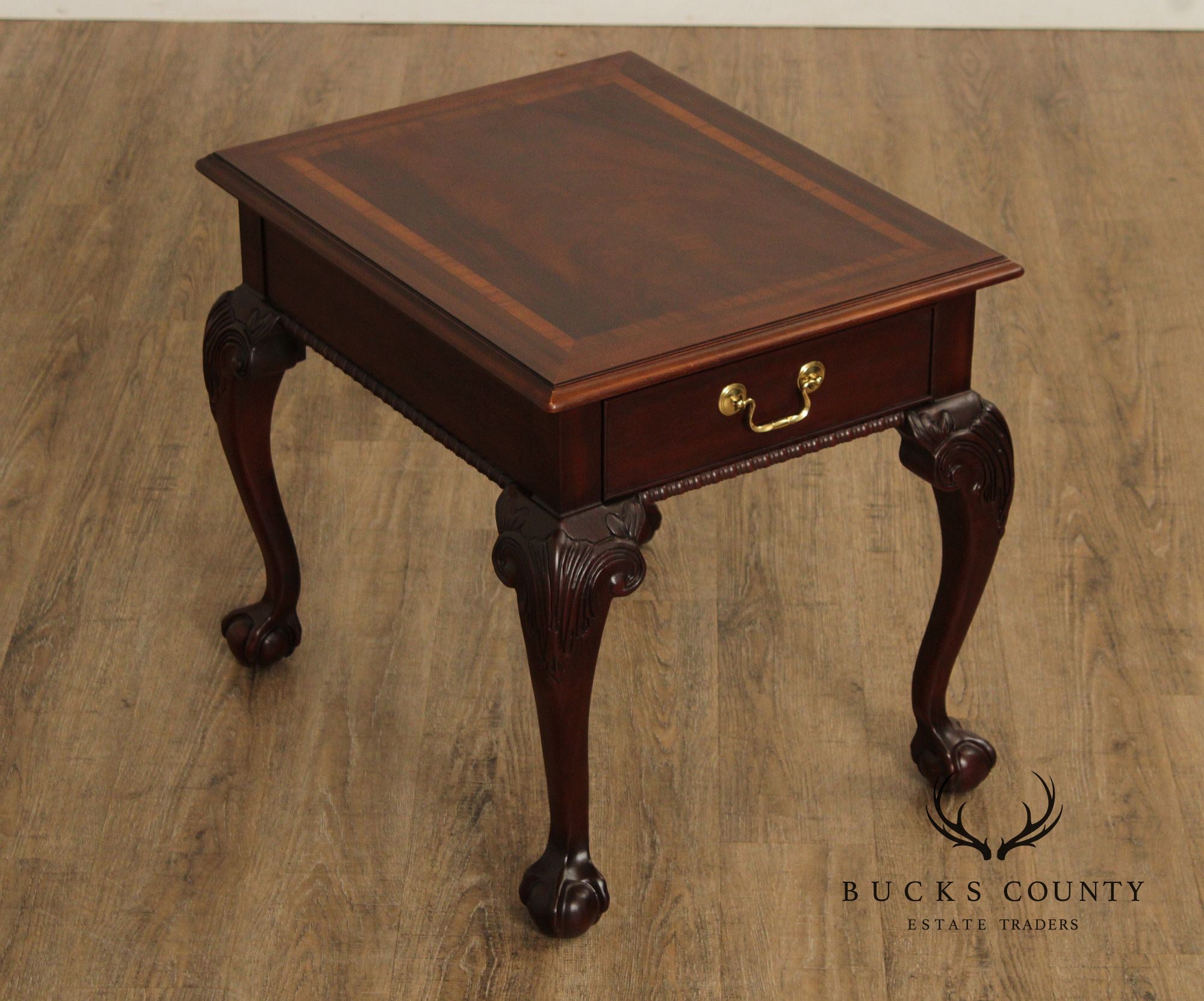 Thomasville Mahogany Collection Chippendale Style Ball And Claw Side Table