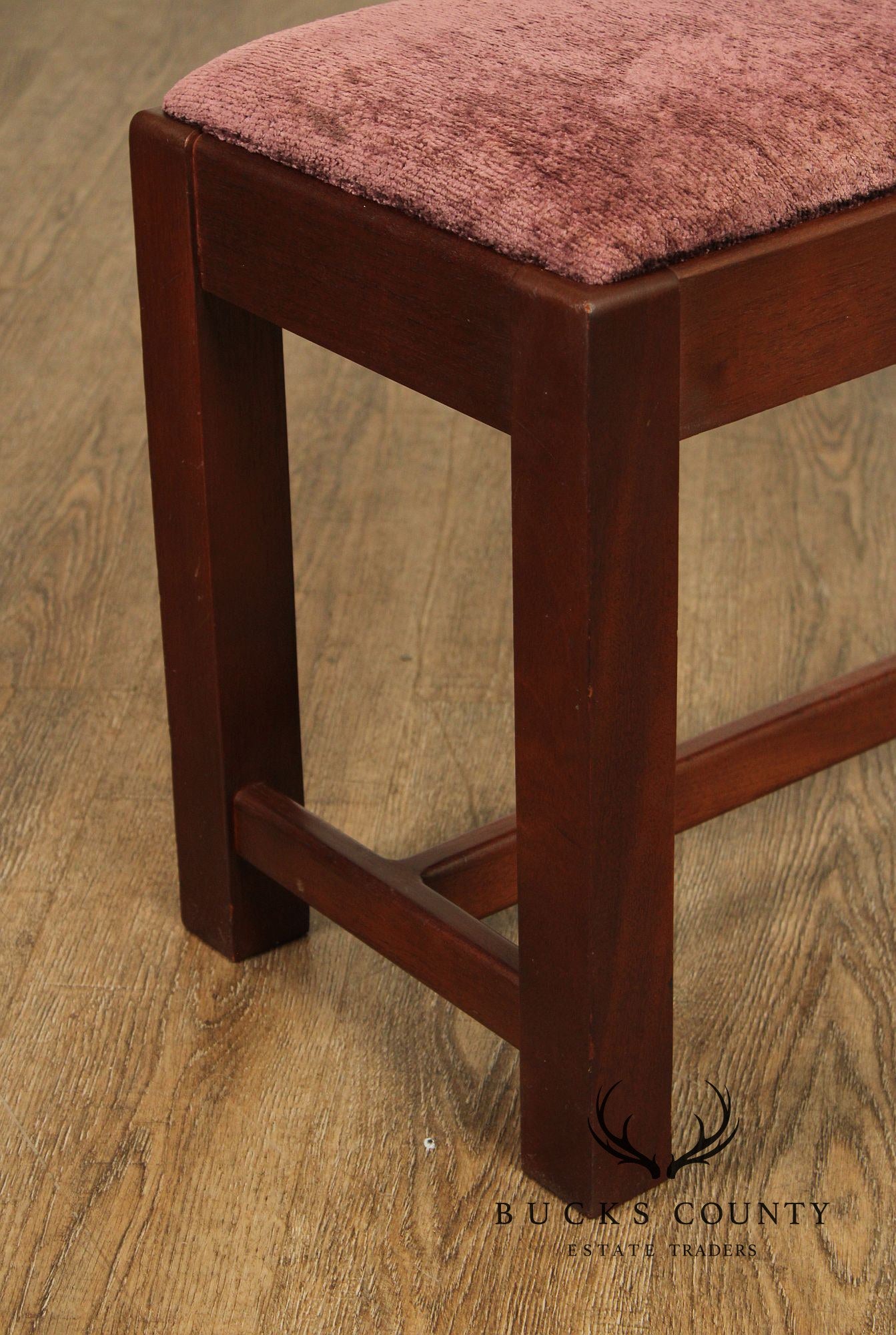 Chippendale Style Vintage Mahogany Window Bench