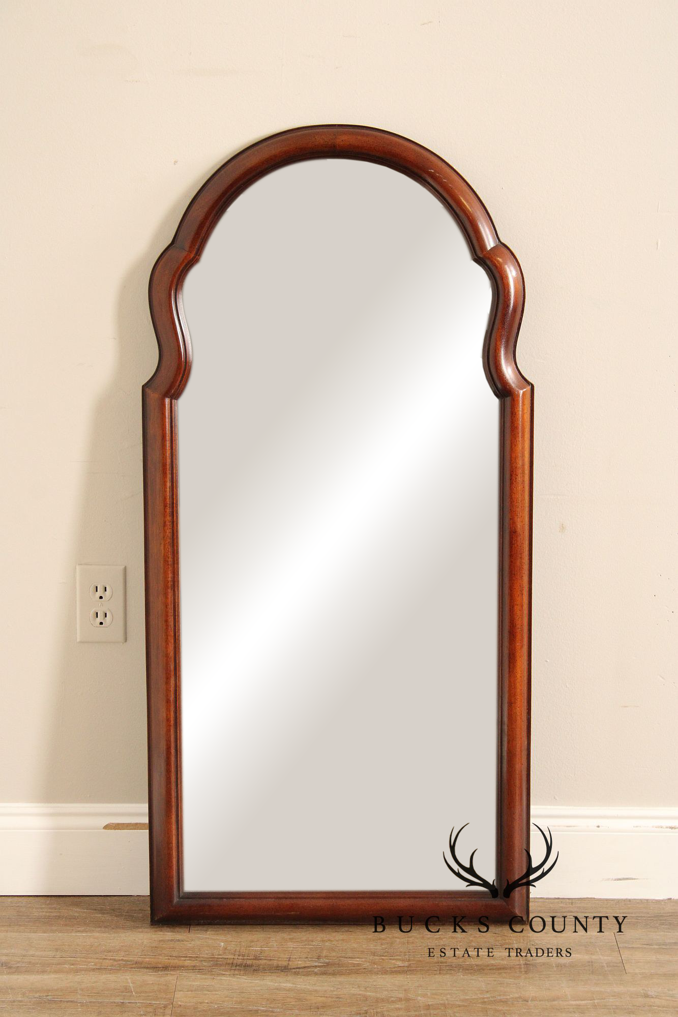 Vintage Mahogany Arched Wall Mirror