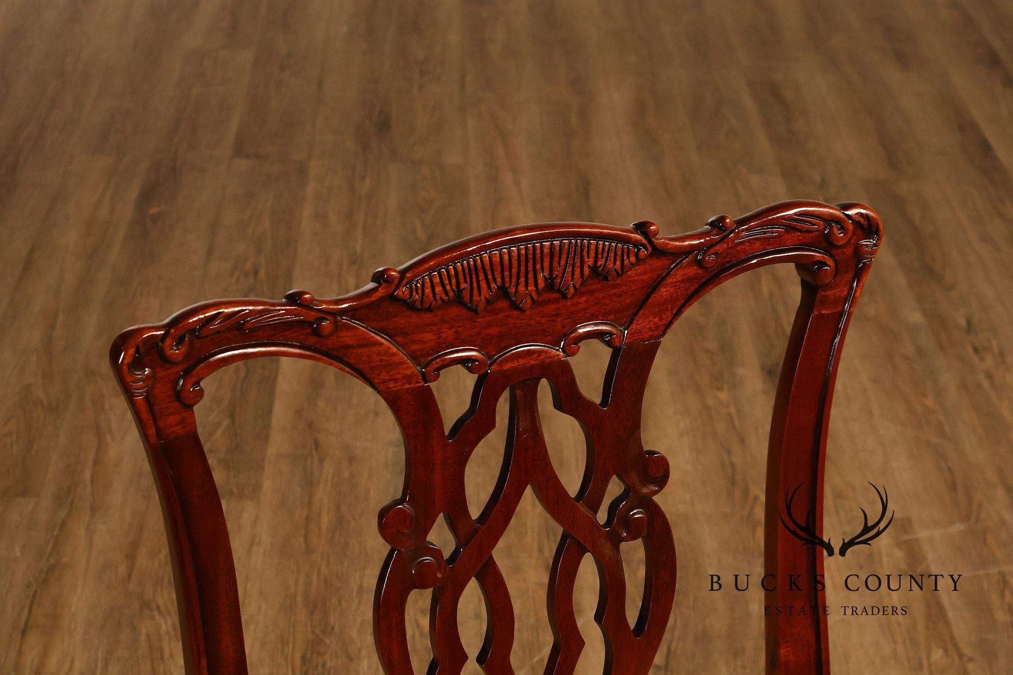 Chippendale Style Set of Eight Mahogany Dining Chairs