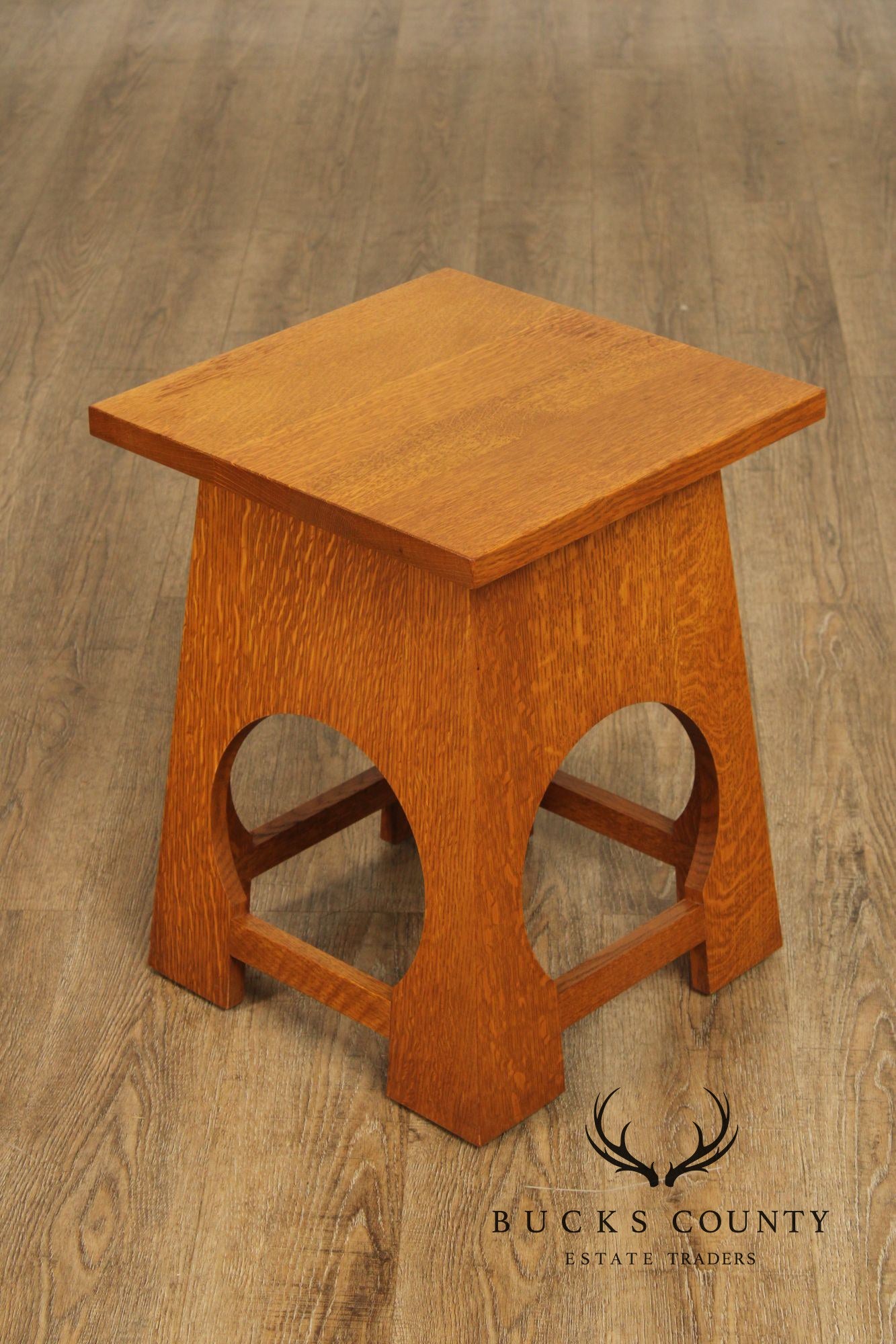 Stickley Mission Collection Oak Roycroft Tabouret