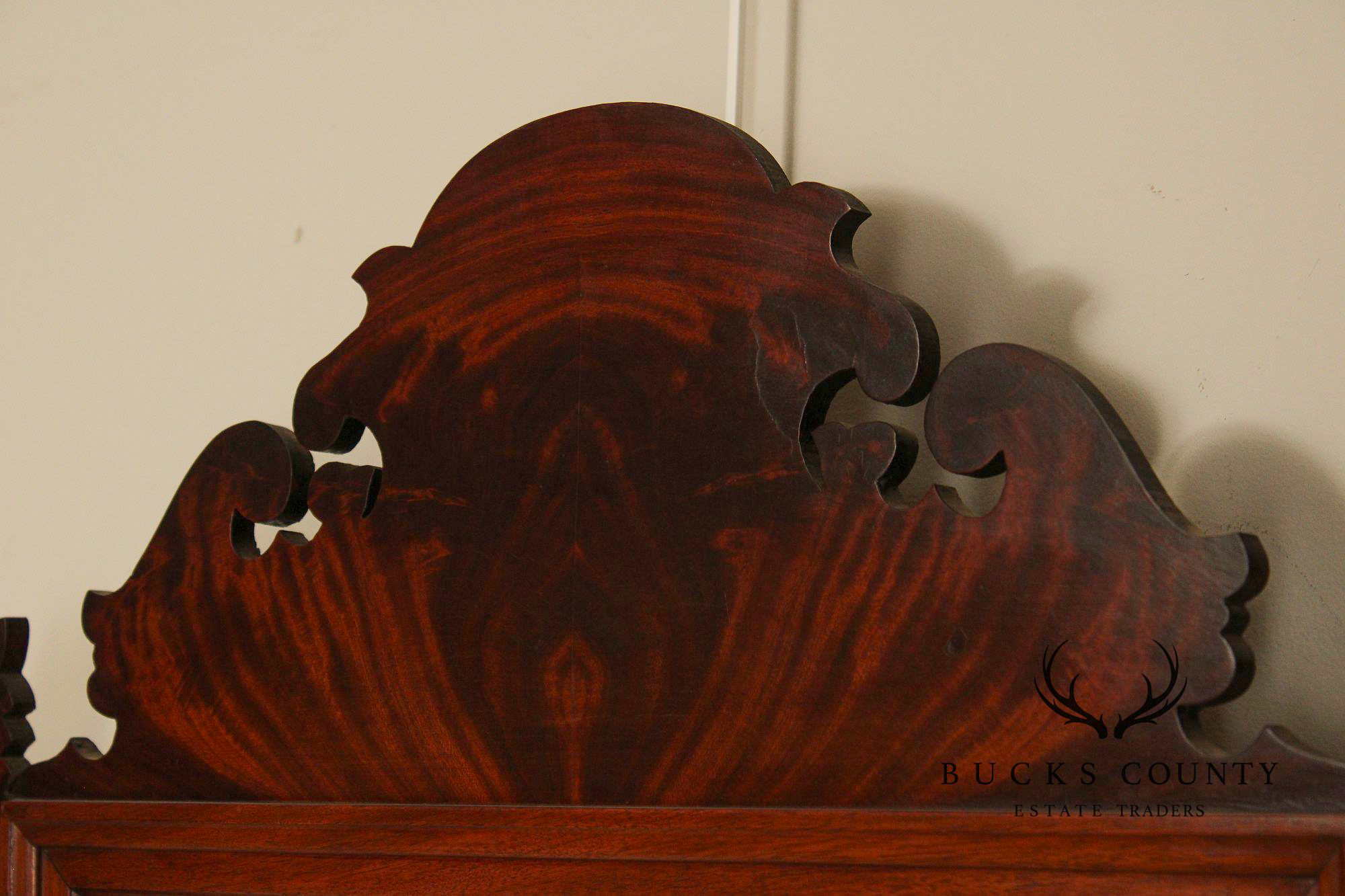 Chippendale Style Custom Quality Mahogany Wall Mirror