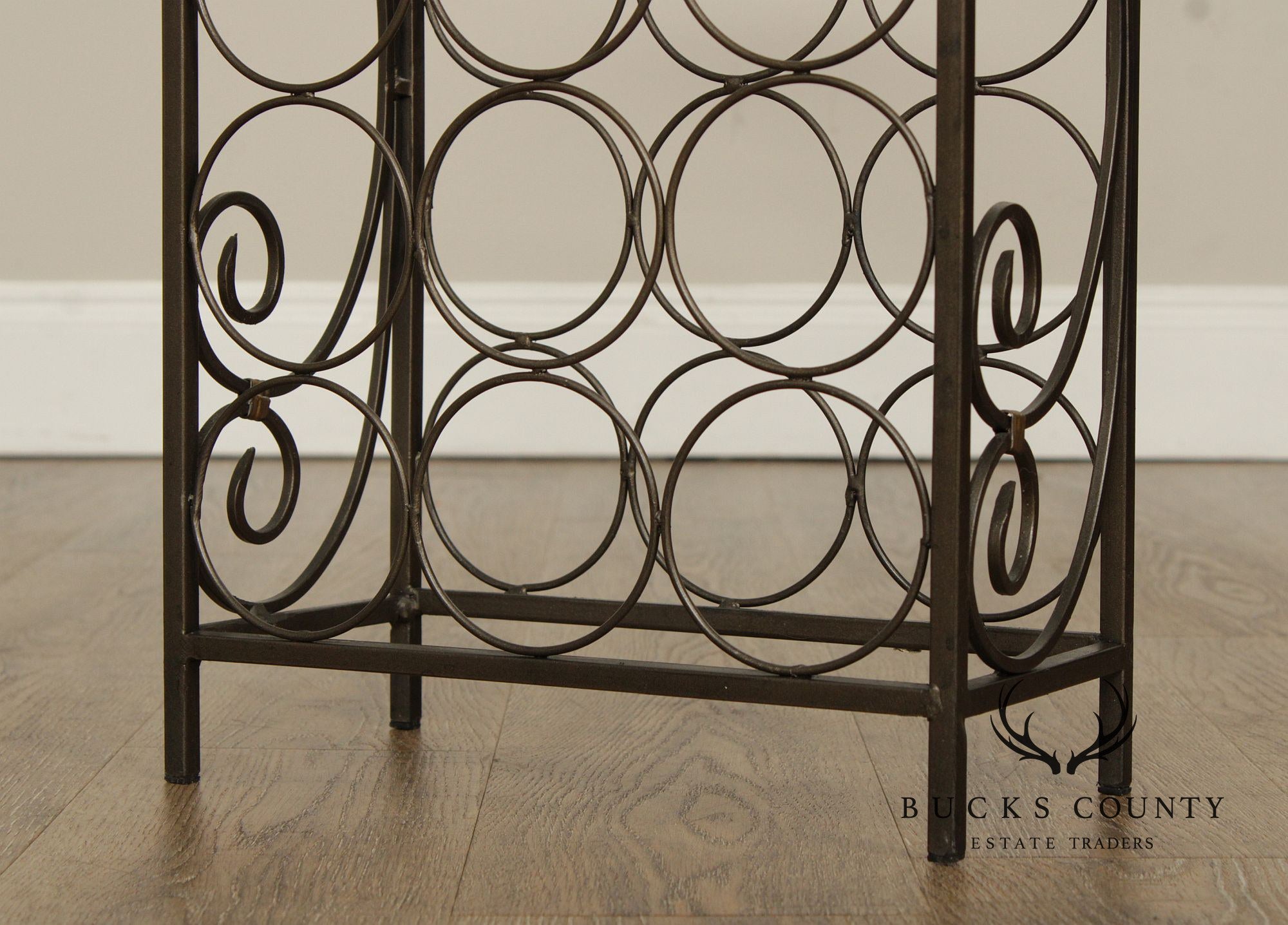 Arched 20-Bottle Iron Wine Rack