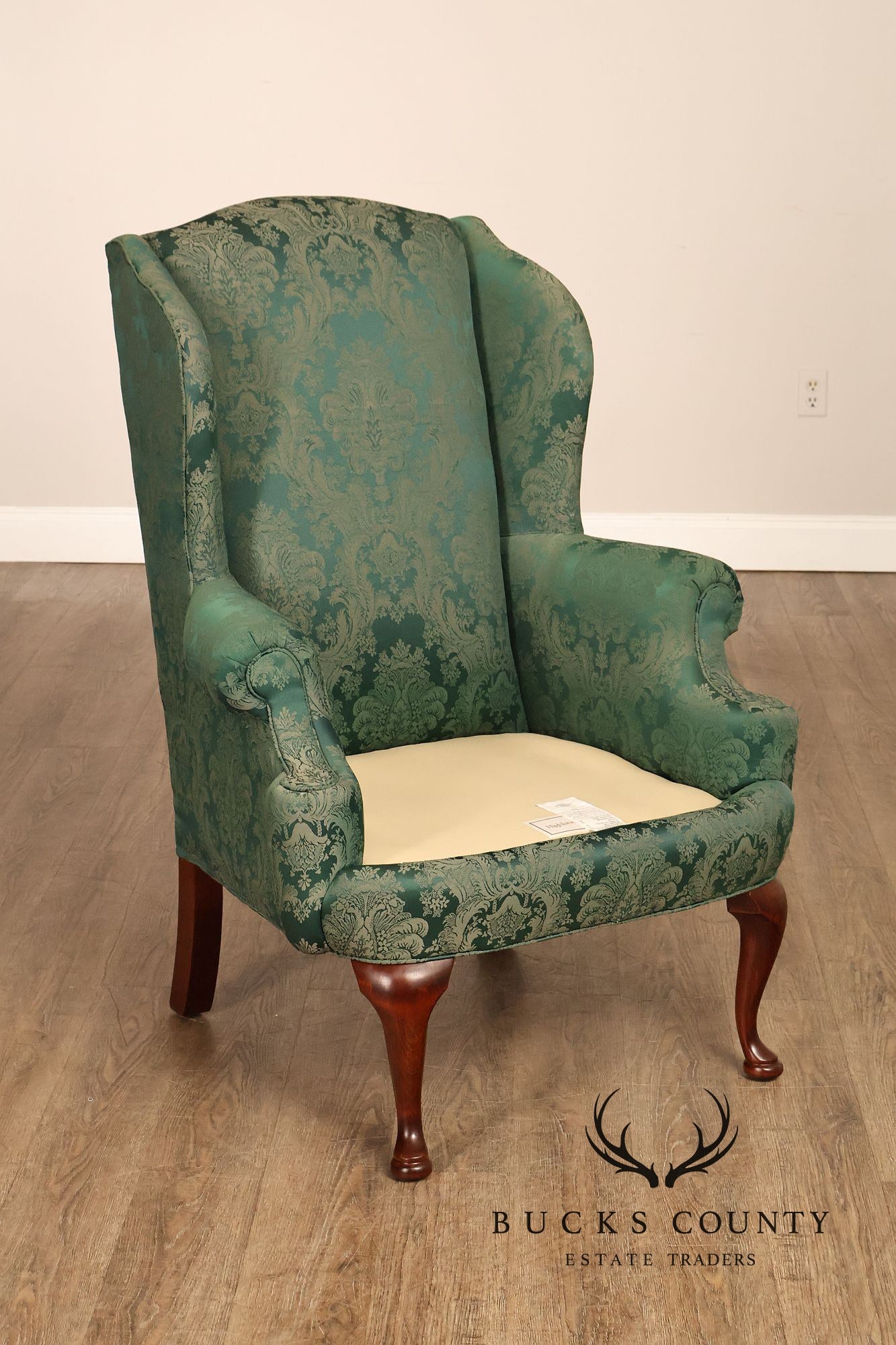 Highland House Queen Anne Style Pair Of Wingback Chairs