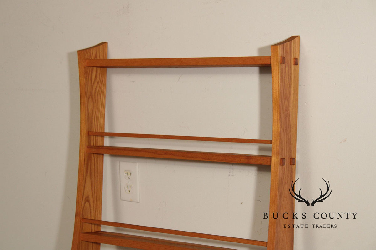 Mission Oak Arts And Crafts Pair Of Wall Mounted Bookshelves