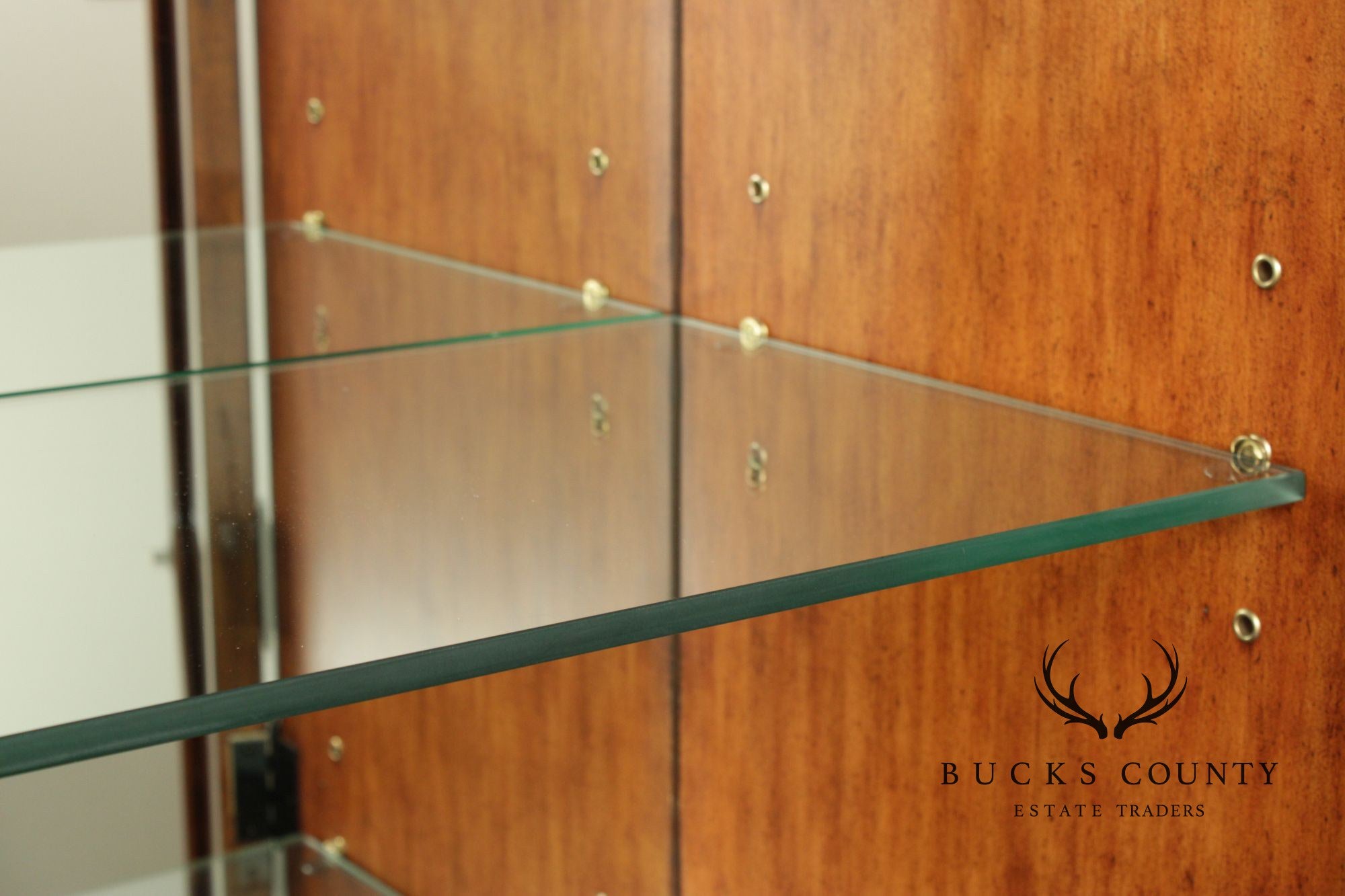 French Provincial Style Carved Wood Lighted Curio Display Cabinet