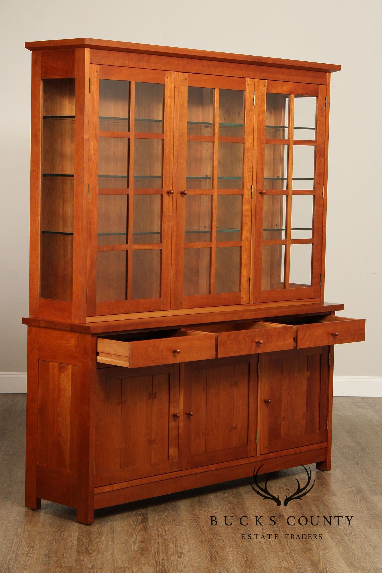 Stickley Mission Collection Cherry China Display Cabinet