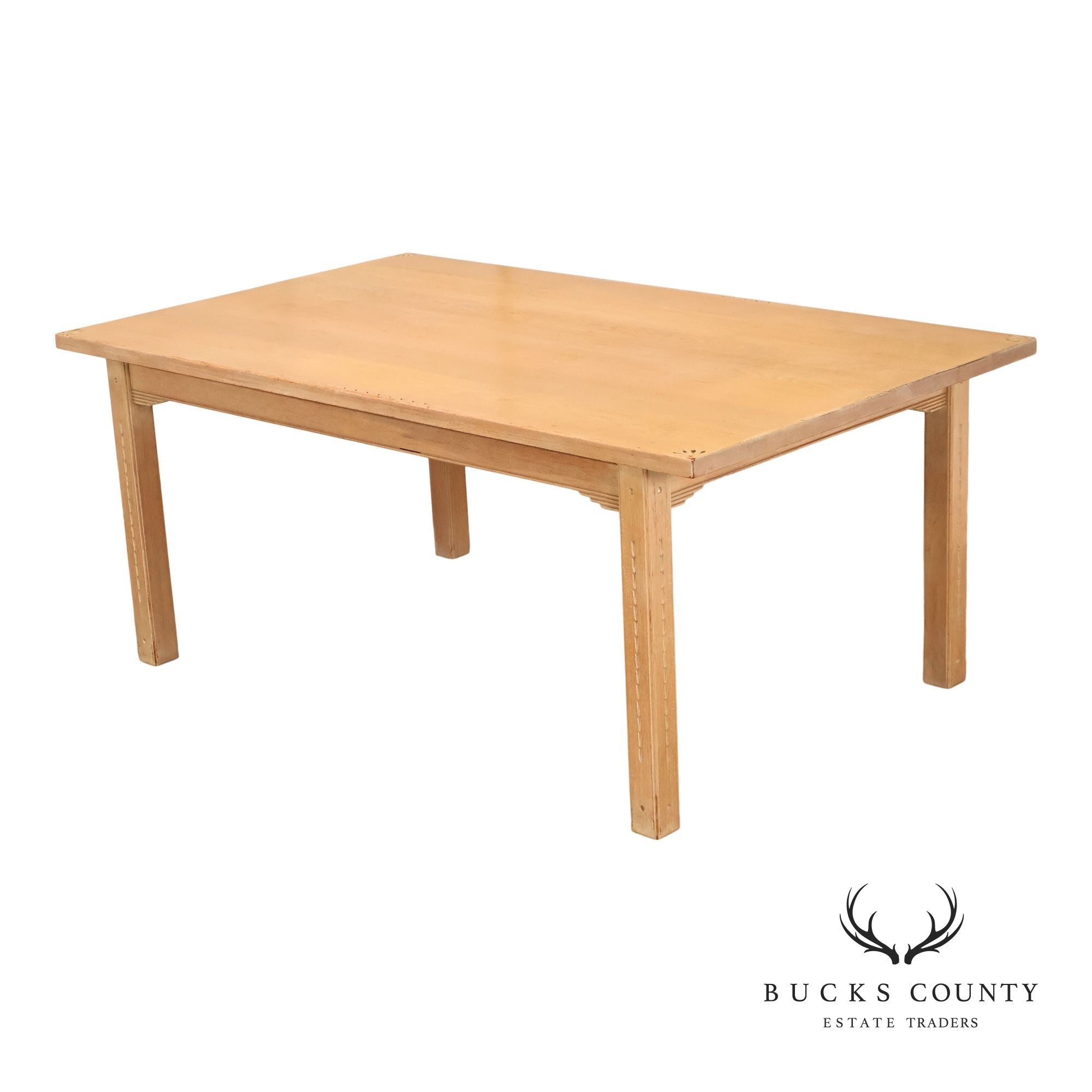 Southwest Style Cerused Pine Dining Table