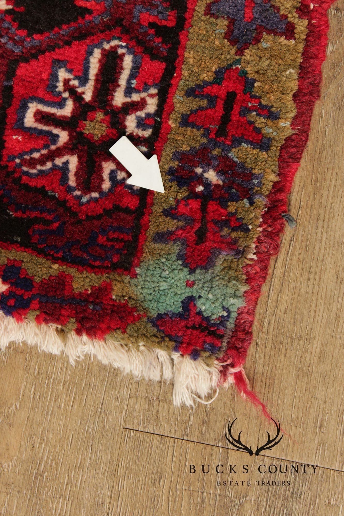Vintage Persian Heriz Area Rug 7' 9" x 11' 1"