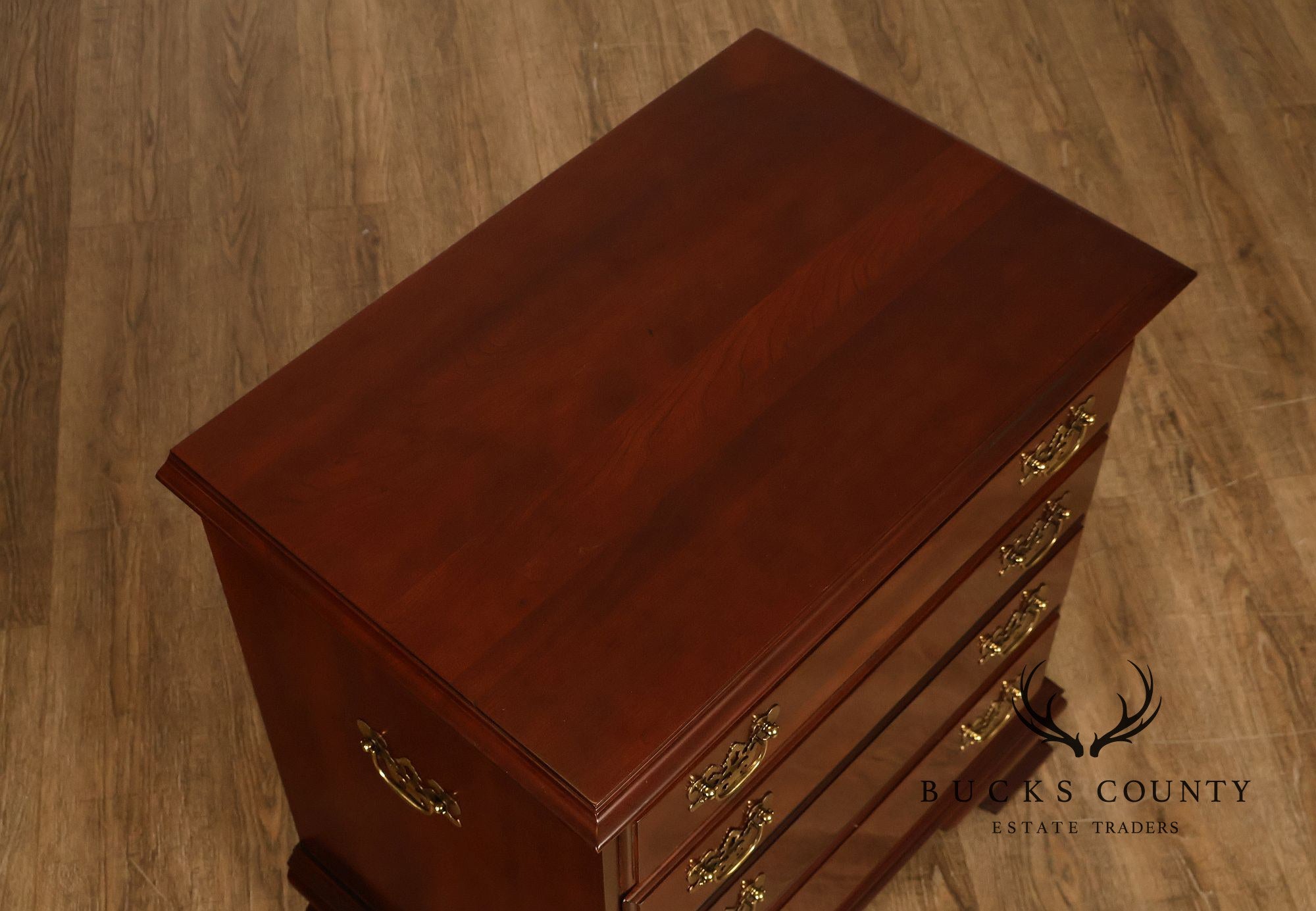 Ethan Allen Georgian Court Collection Pair Of Cherry Nightstands